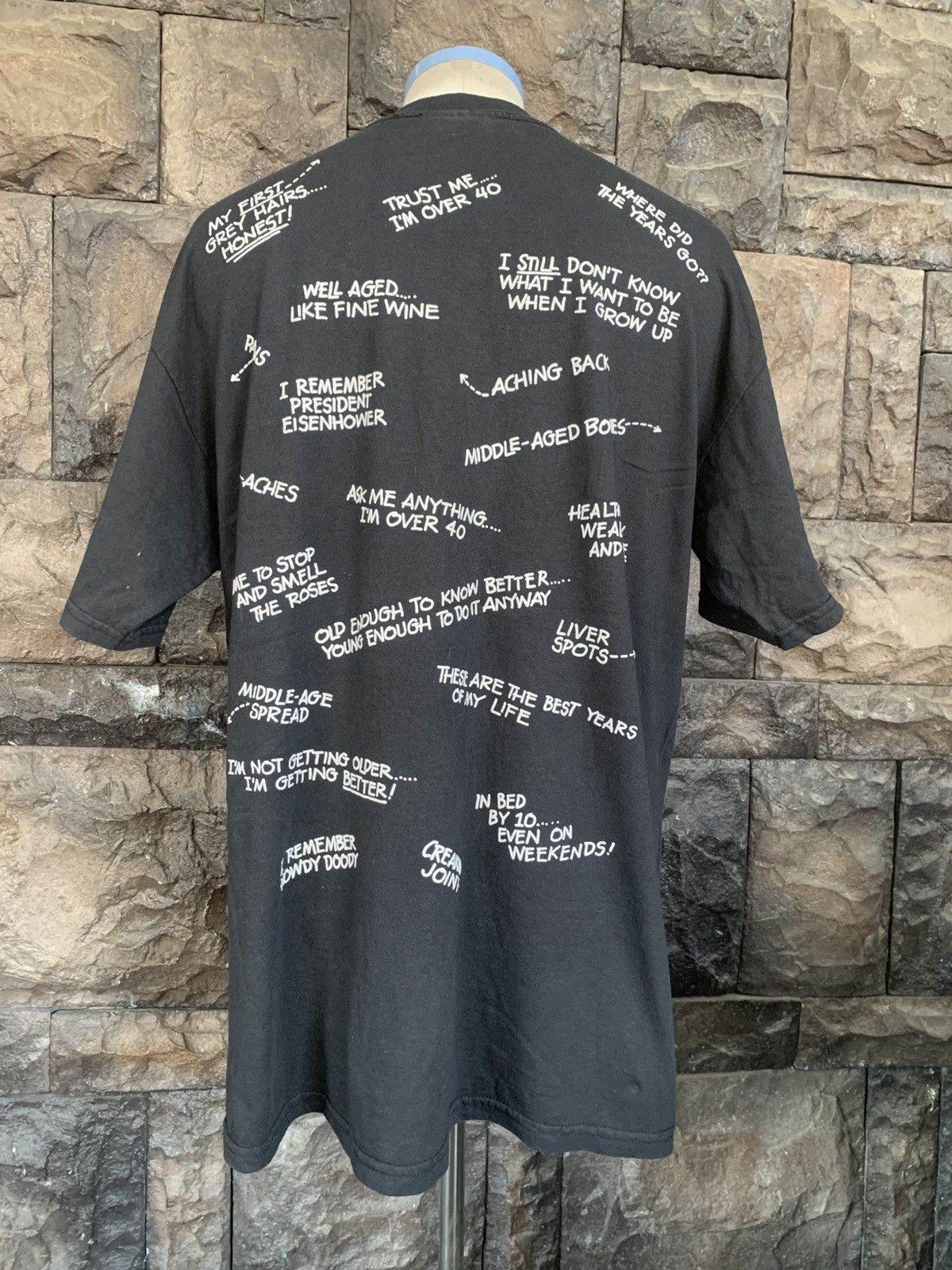 Arts & Science Vintage 90s Positively Over 40 American Sportswear T shirt Size US L / EU 52-54 / 3 - 6 Thumbnail