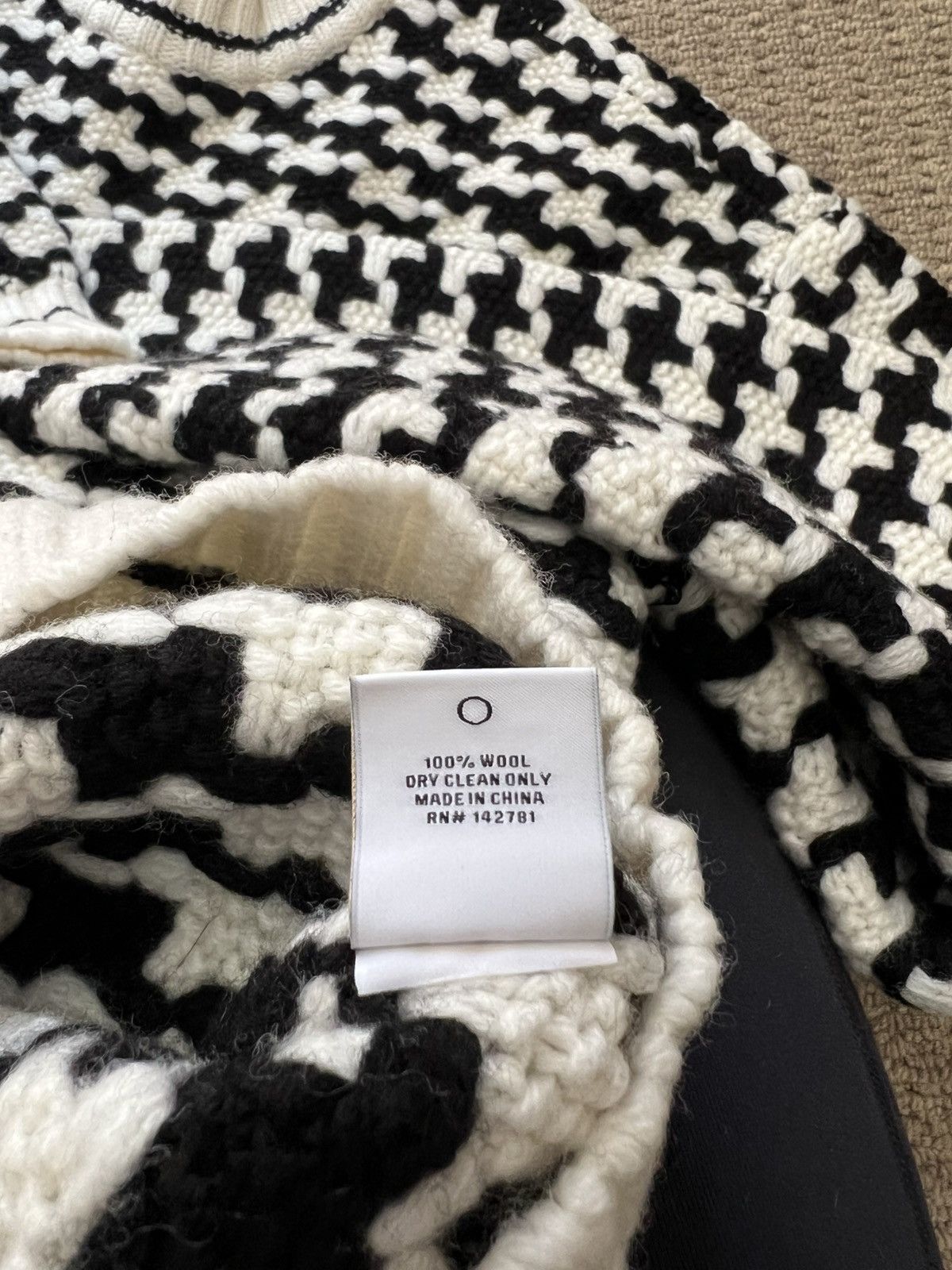 Aime Leon Dore Aime Leon Dore Houndstooth Wool Sweater Size US XL / EU 56 / 4 - 4 Thumbnail