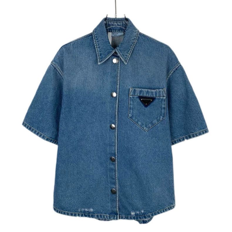 Prada Prada Size 38 Pocket logo triangle single-breasted lapel co Size US XXS / EU 40 - 1 Thumbnail