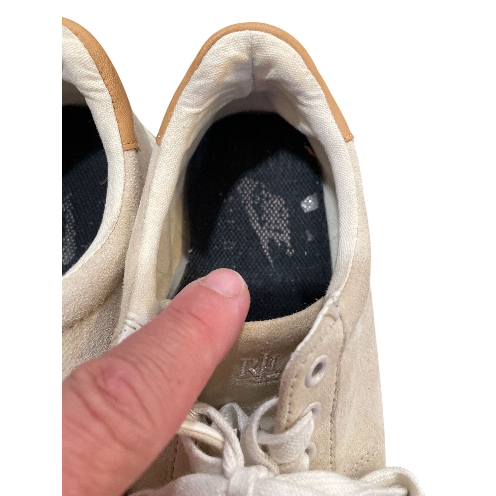 Ralph Lauren Ralph Lauren Lauren Angeline wms beige sheep leather sneaker Size US 7.5 / IT 37.5 - 13 Thumbnail