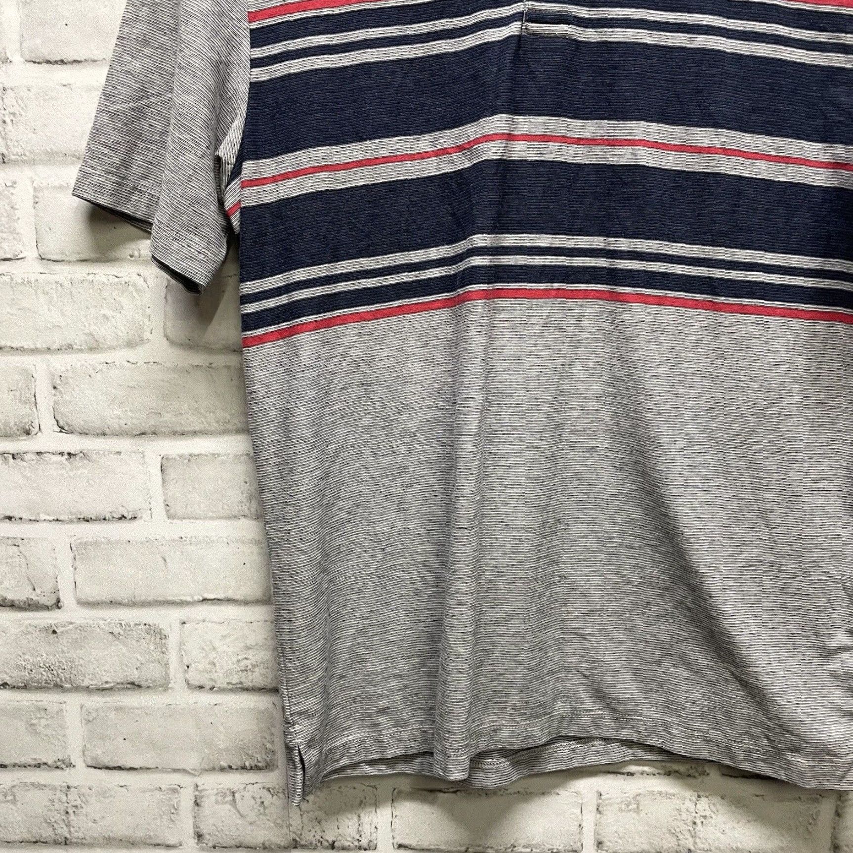 Vineyard Vines Vineyard Vines Edgartown Polo Mens S Shirt Striped Polo Gray Cotton Blend Shirt Size US S / EU 44-46 / 1 - 3 Thumbnail