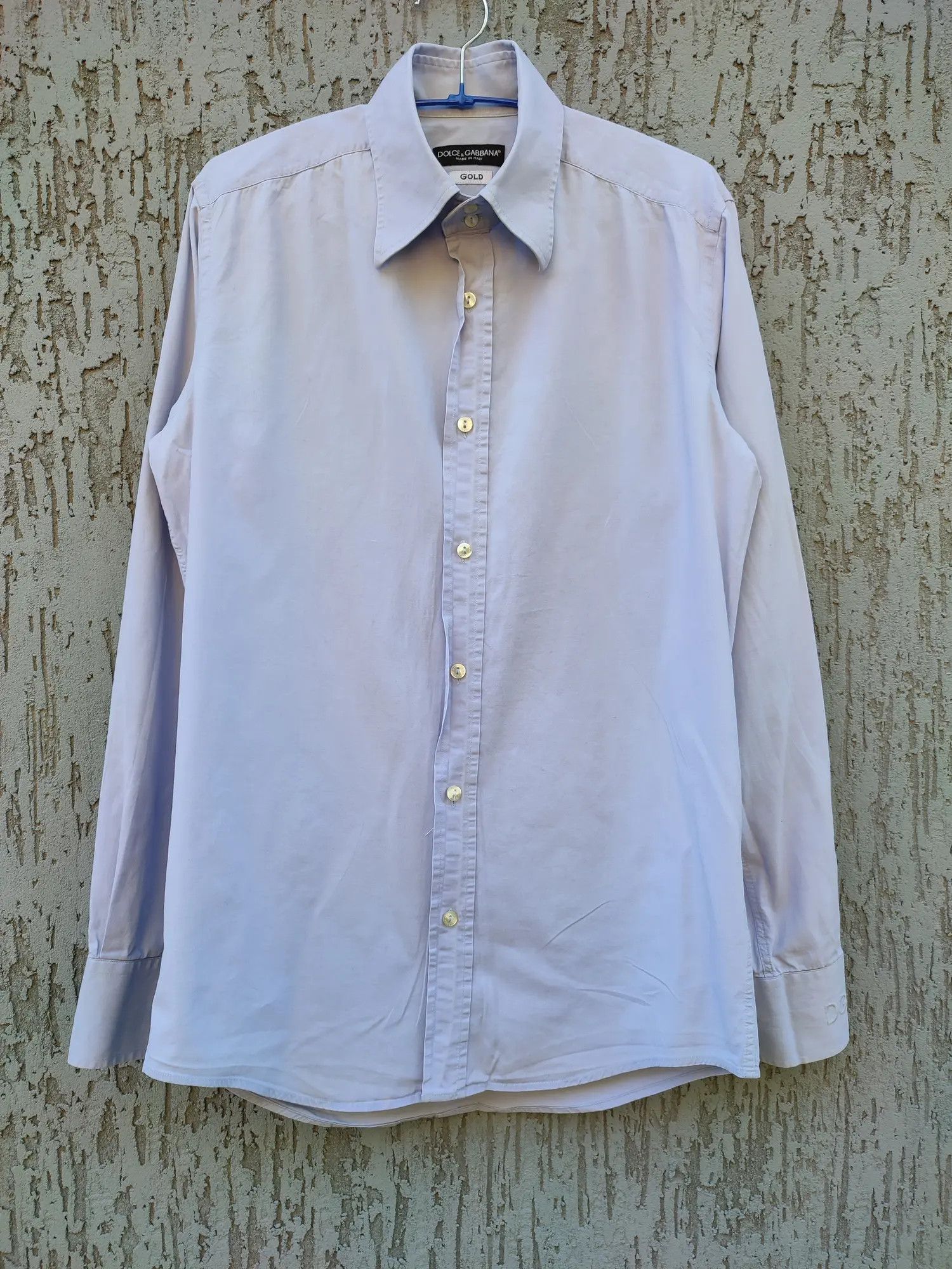 Dolce & Gabbana Dolce & Gabbana Purple DG Logo button shirt Size US M / EU 48-50 / 2 - 1 Thumbnail