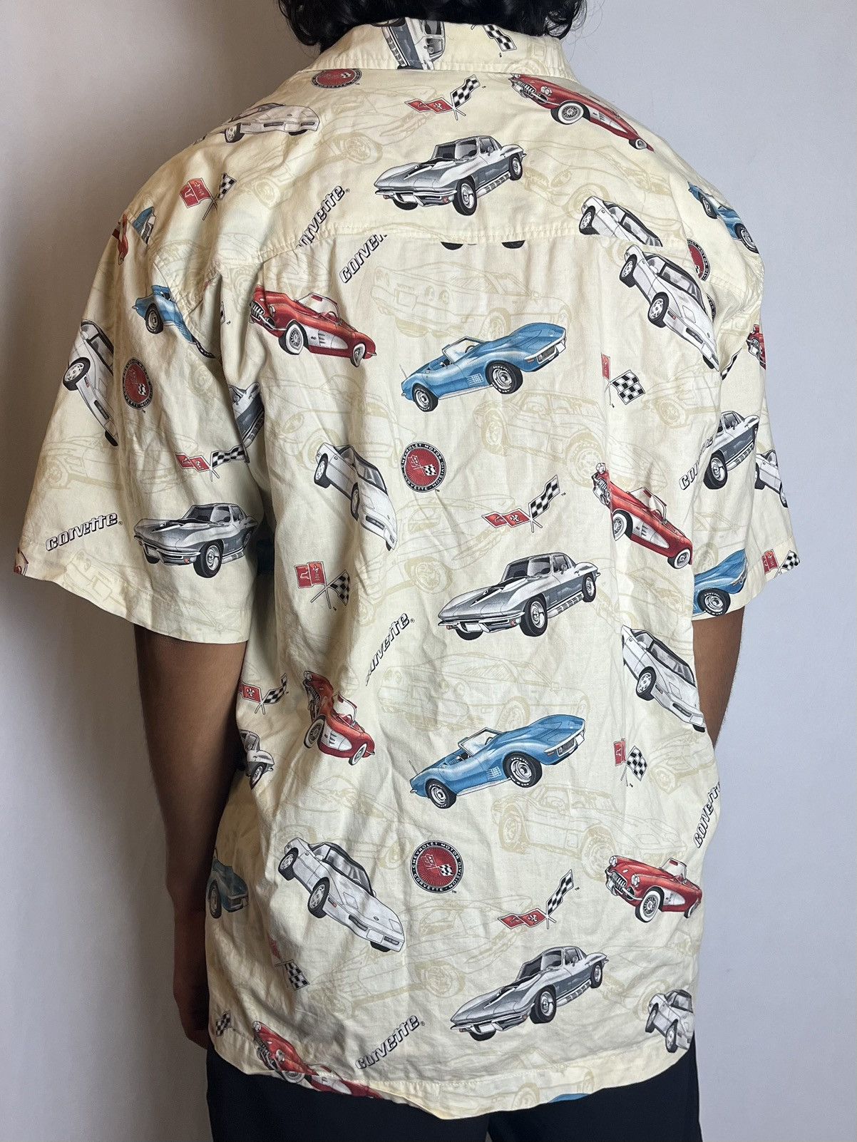 Other David Carey Shirt Mens 2X Corvette Stingray Button Hawaiian Size US XXL / EU 58 / 5 - 3 Thumbnail