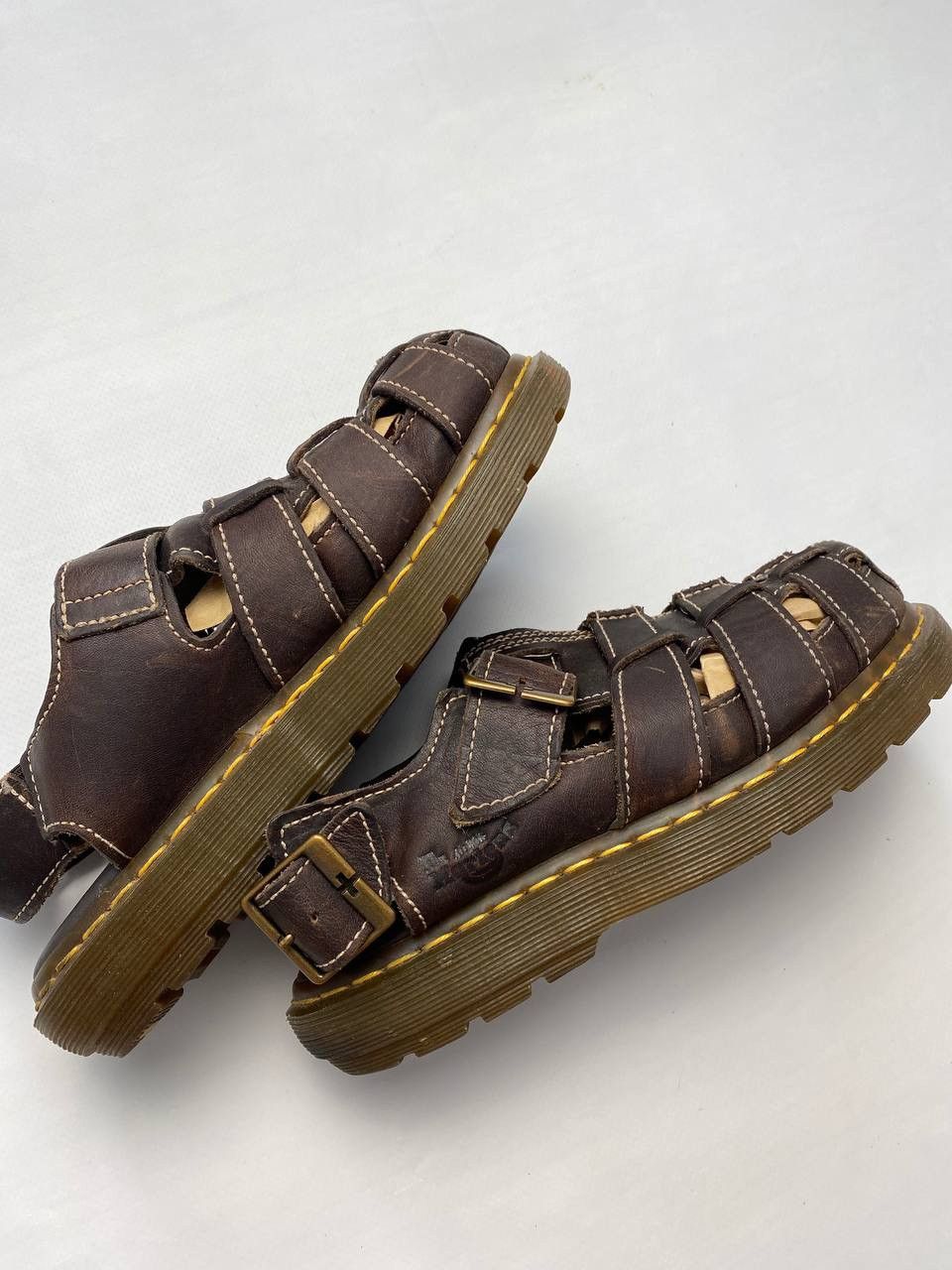 Dr. Martens × Vintage Dr. Martens Brown Leather Fisherman Sandals Size US 8.5 / IT 38.5 - 2 Thumbnail