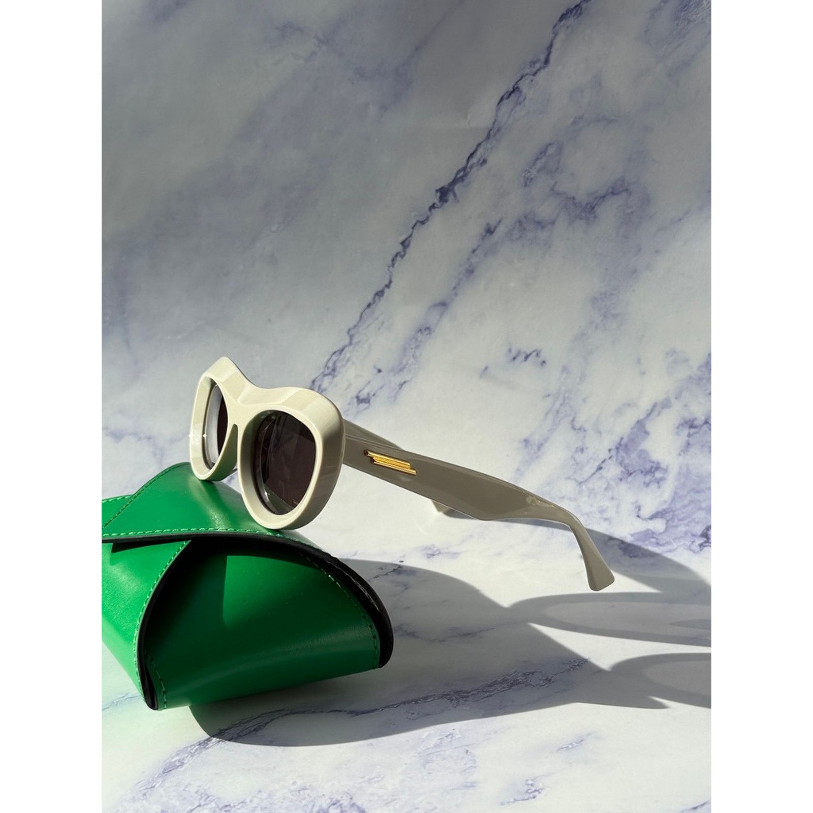 Bottega Veneta NEW Bottega Veneta BV1284S Ivory Mask Aviator Sunglasses Size ONE SIZE - 5 Thumbnail