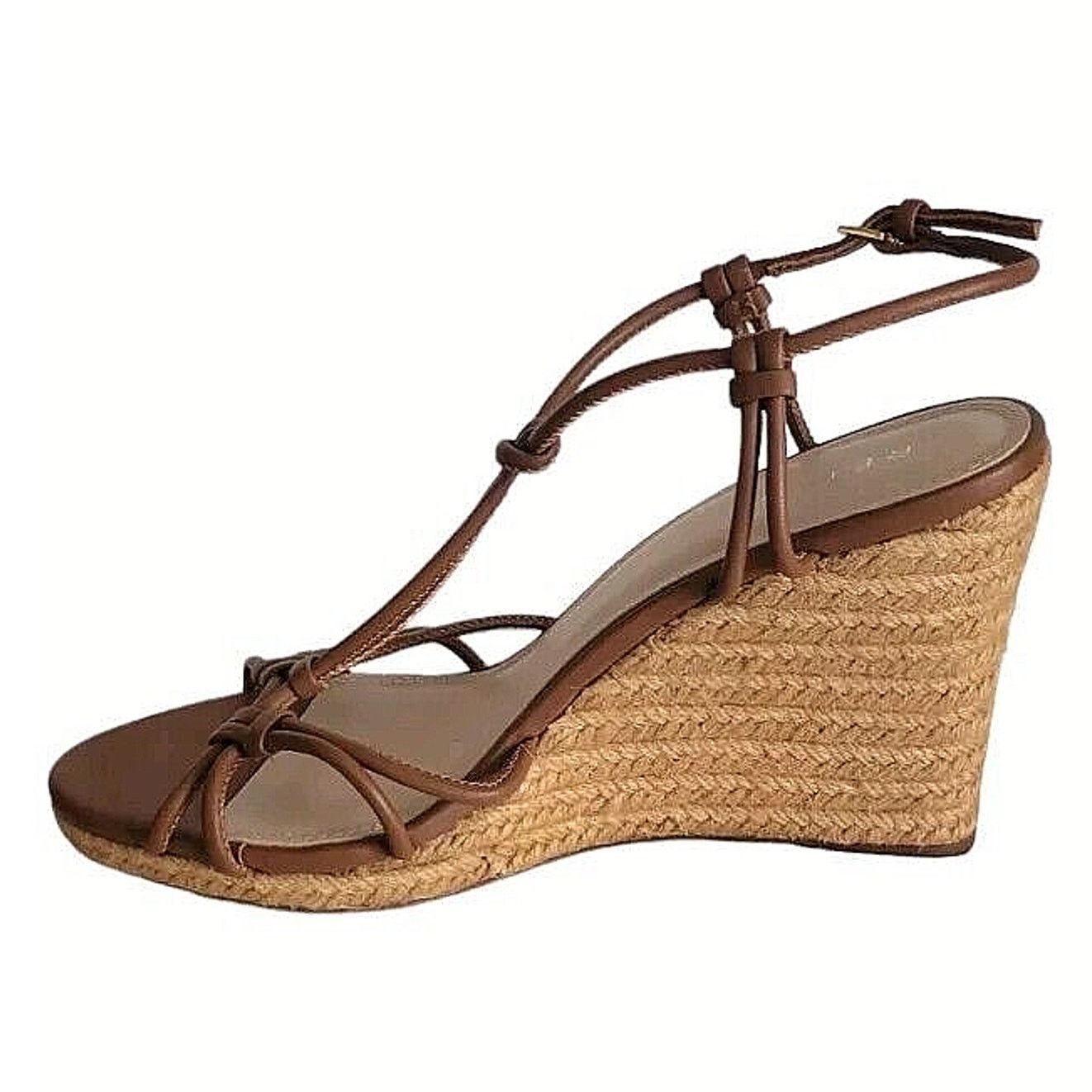 Reiss Reiss Isabella-Knot Wedge Leather Strappy Women Shoes Size US 9.5 / IT 39.5 - 3 Thumbnail