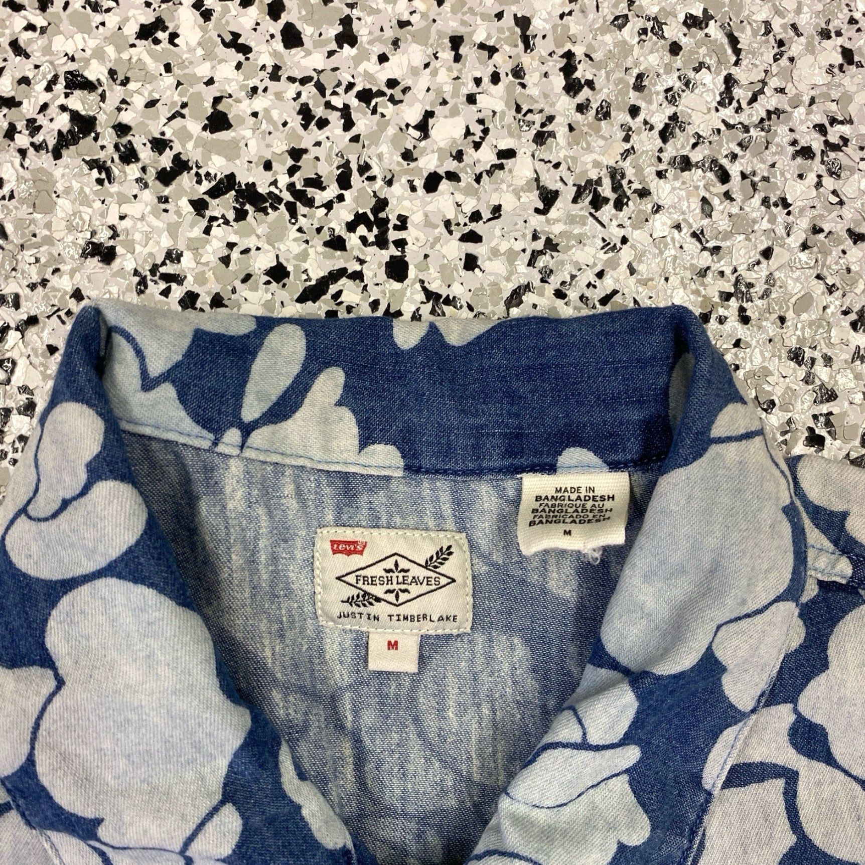Levi's Levi’s Shirt Men M Blue Floral Short Sleeve Button-Up Casual Size US M / EU 48-50 / 2 - 3 Thumbnail