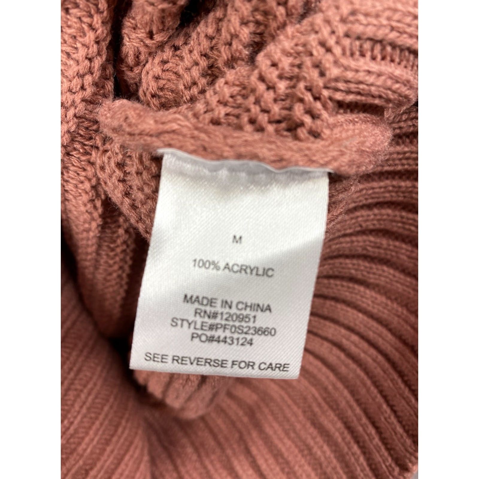 Vintage VINTAGE Pink Rose Junior Sweater M Pink Turtleneck Cable Knit Pullover Cropped NWT Size M / US 6-8 / IT 42-44 - 4 Thumbnail