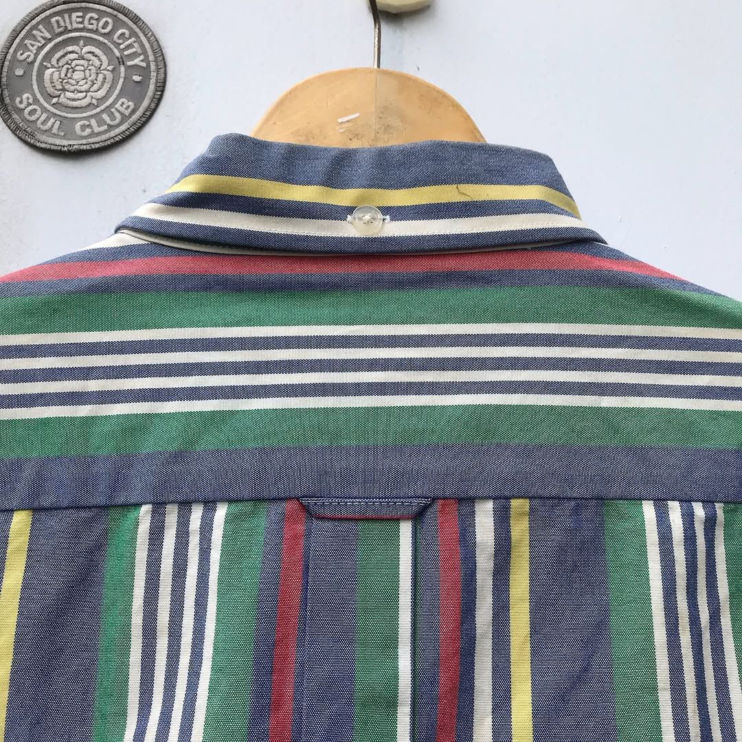 Brutus × Other UK Vintage Brutus Trimfit London the Candy Stripe Oxford Colar Size US XL / EU 56 / 4 - 20 Thumbnail
