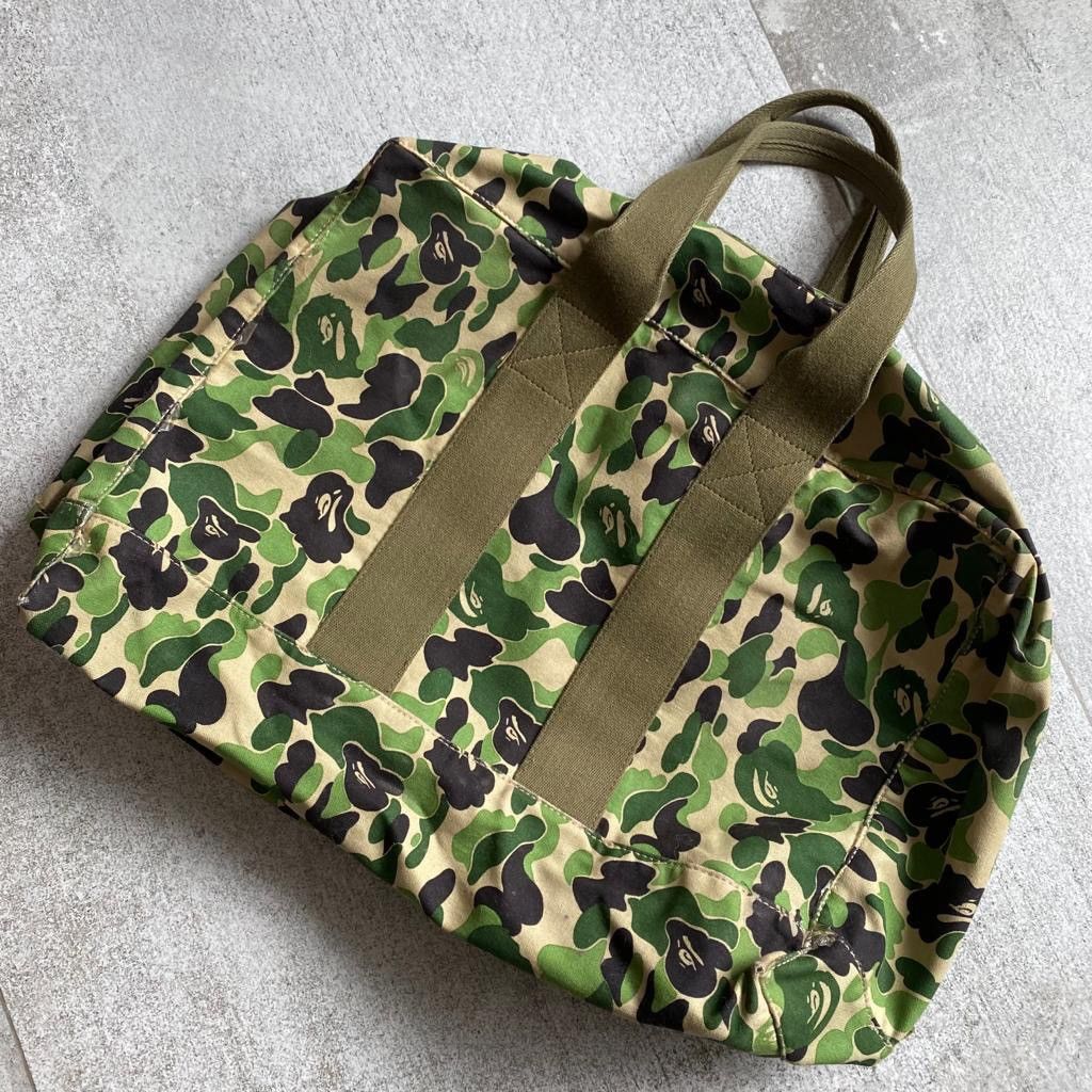 image of 2001 OG A Bathing Ape Bape Green Abc Camo Duffle Bag Nigo, Men's