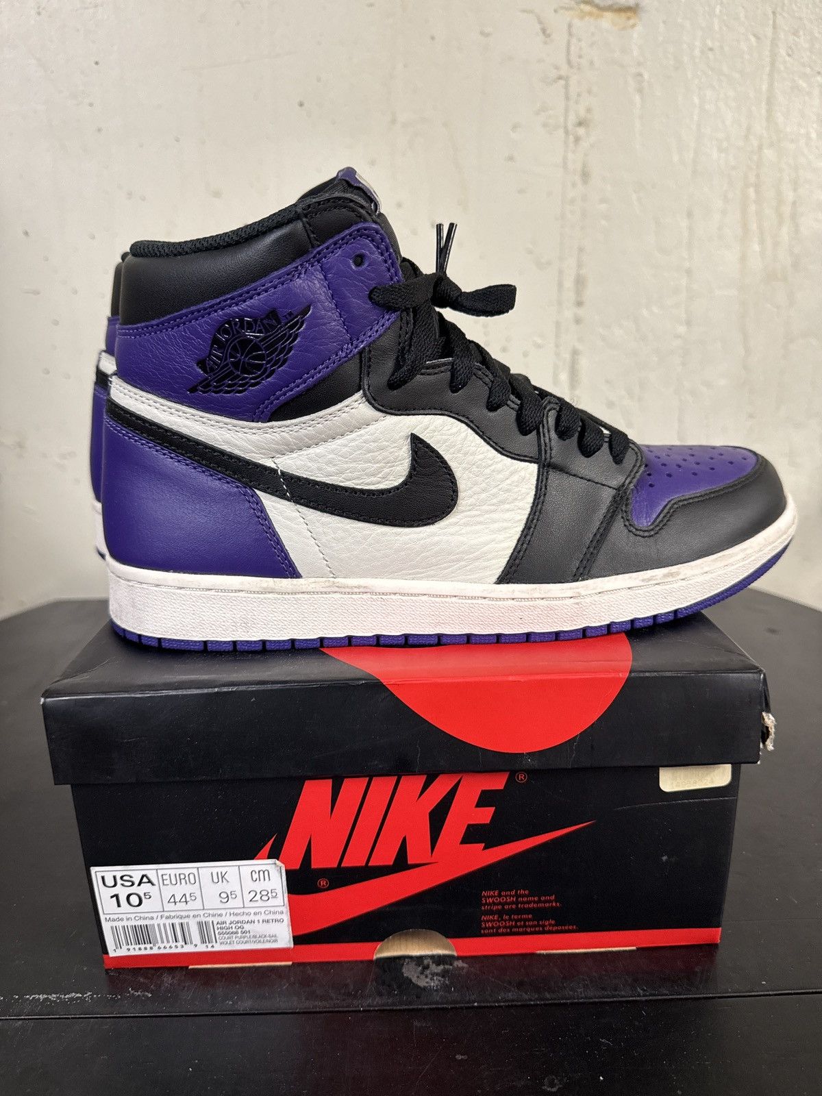 Jordan Brand × Nike Jordan 1 court purple Size US 10.5 / EU 43-44 - 2 Thumbnail