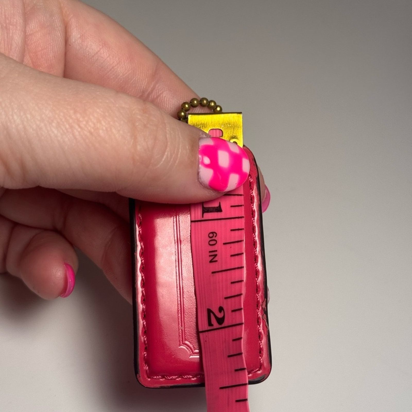 Coach Coach Hot Pink Leather Hang Tag Bag Charm w/Ball Chain Size ONE SIZE - 4 Thumbnail