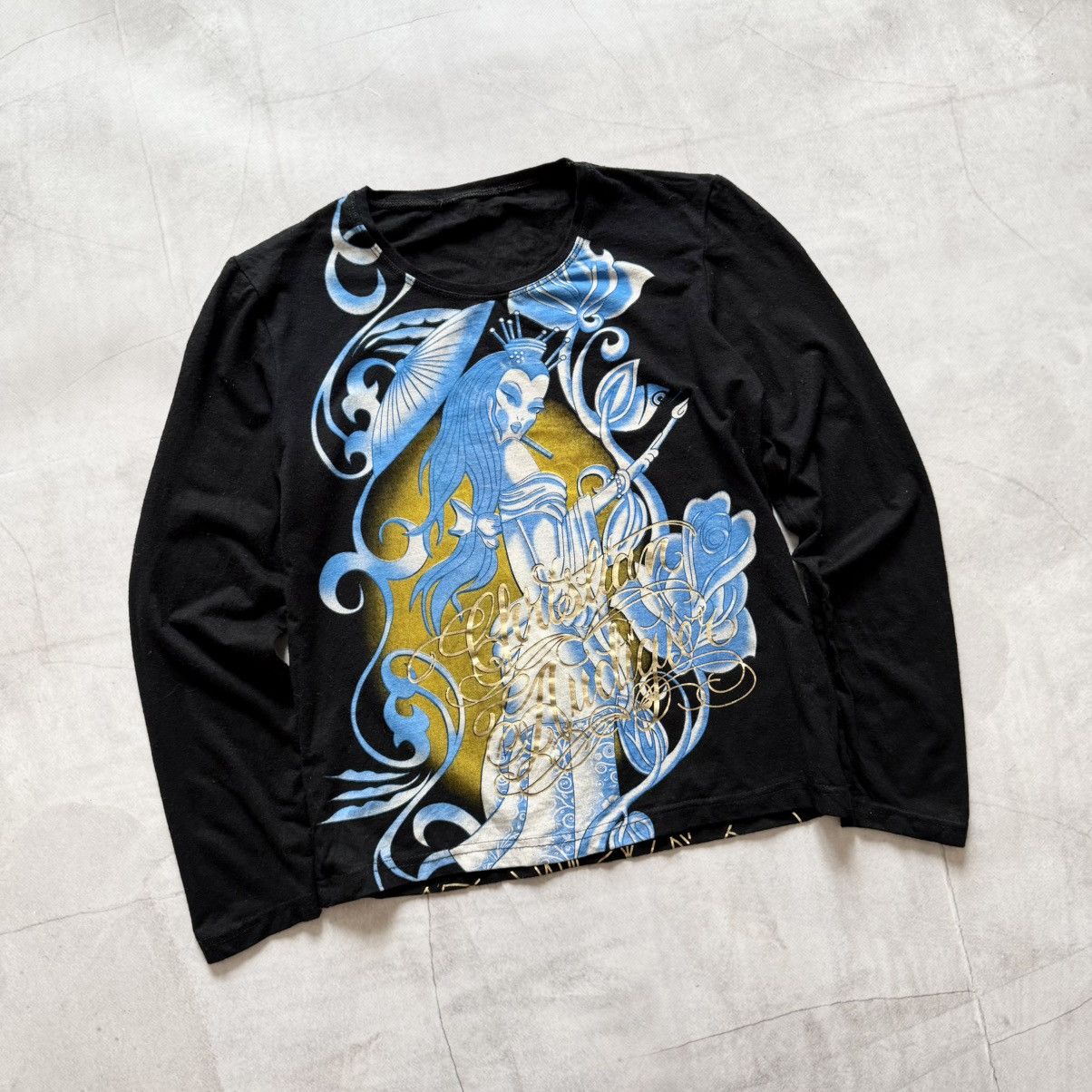 Christian Audigier Y2K Christian Audigier Ed Hardy Big Logo Longsleeve Size S / US 4 / IT 40 - 1 Thumbnail