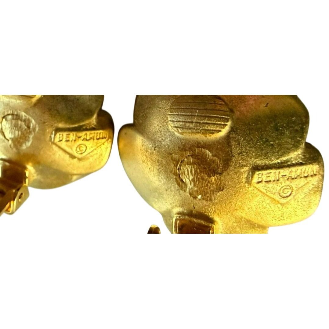 Other Rare Vintage Ben Amun Brushed Gold Magnolia Flower Clip-On E Size ONE SIZE - 6 Thumbnail