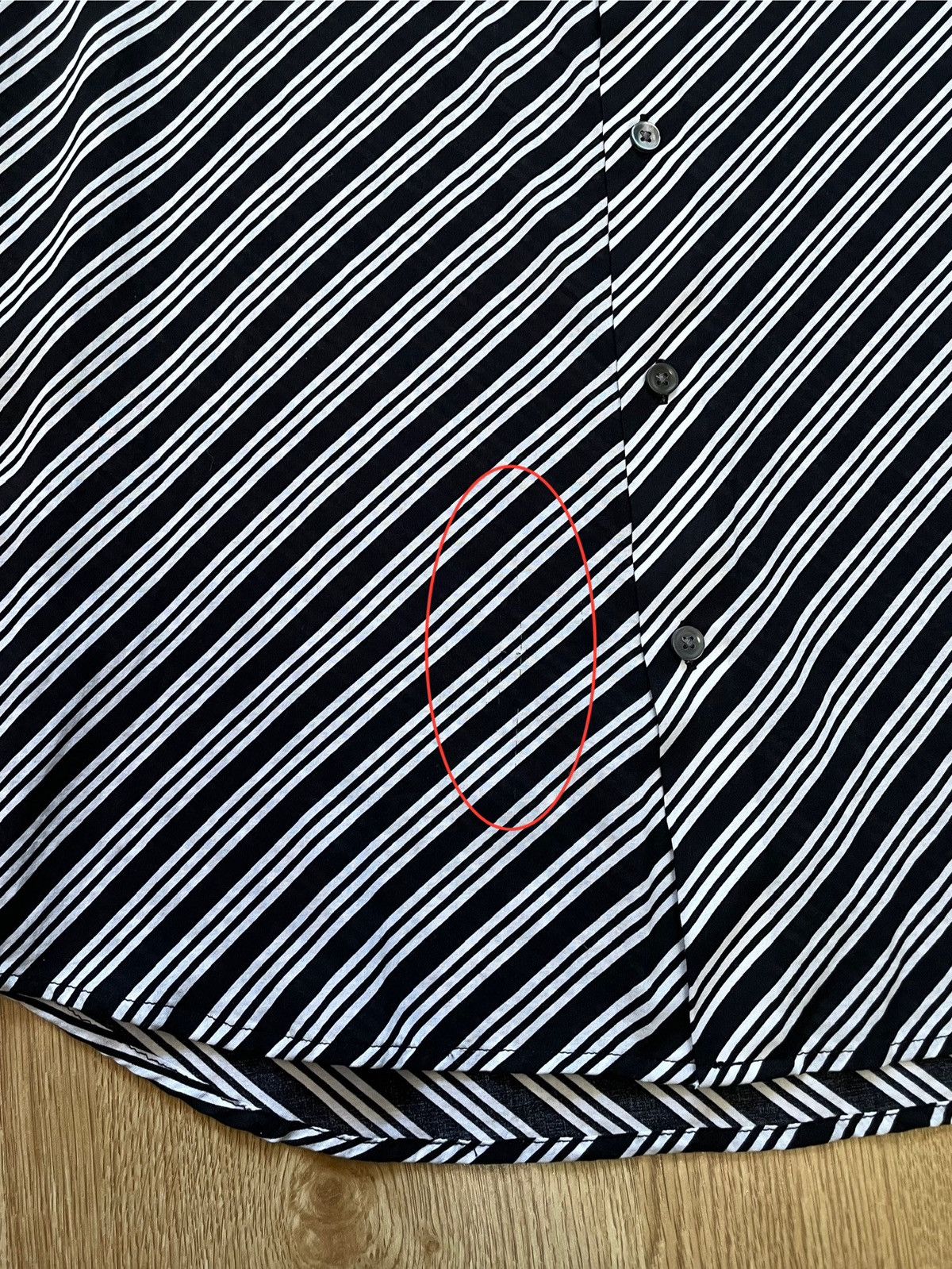 Emporio Armani Emporio Armani Striped Short Sleeve Shirt M/L Over Fit Size US M / EU 48-50 / 2 - 8 Thumbnail