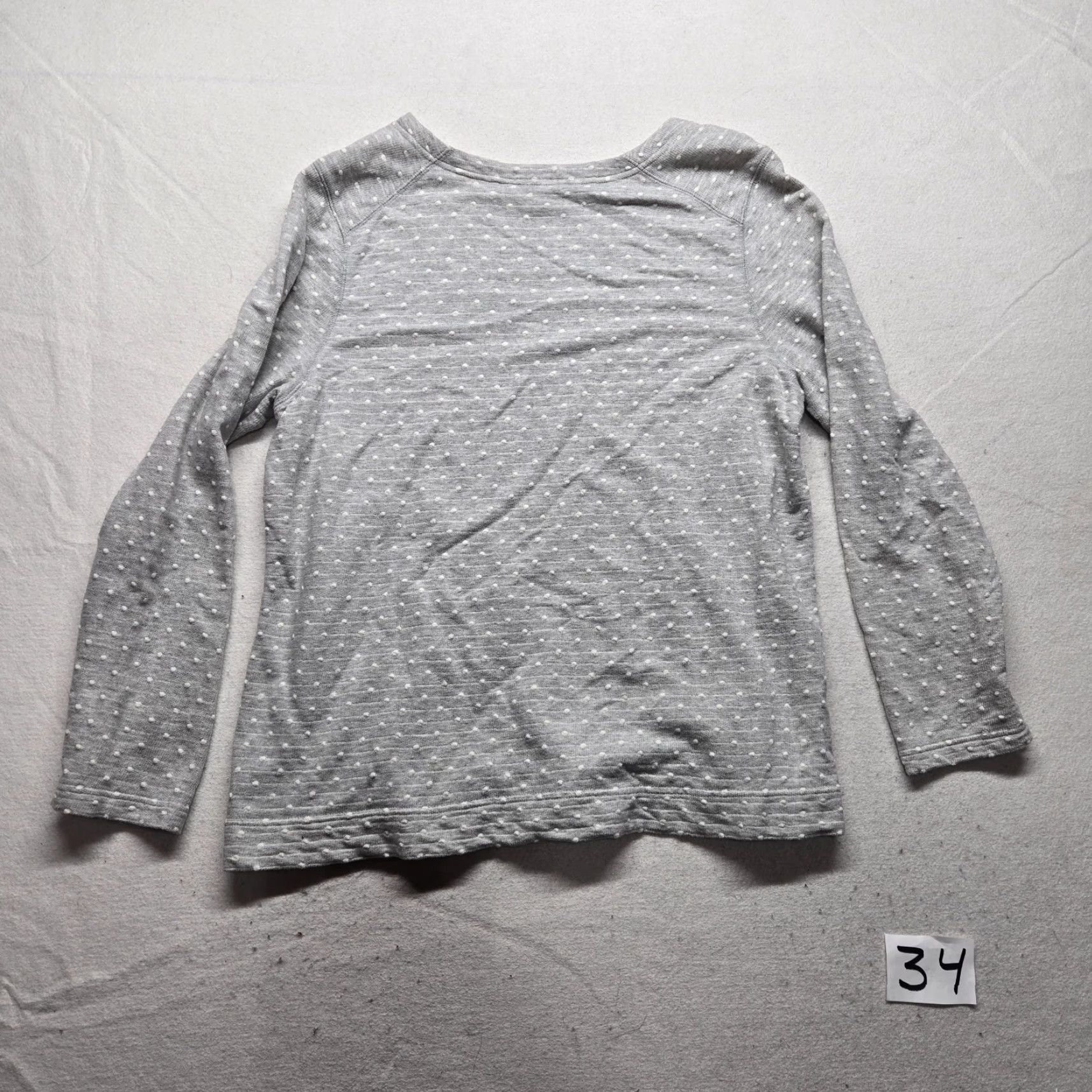 Coldwater Creek Coldwater Creek Pokka Dot Grey Long Sleeve Lightweight Pullover Sweater Women XL Size XL / US 12-14 / IT 48-50 - 7 Thumbnail