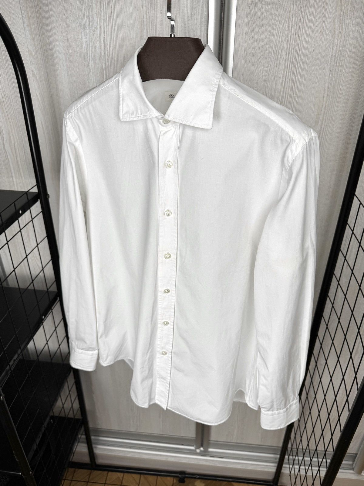Salvatore Piccolo Salvatore Piccolo Napoli white cotton long sleeve shirt 16 Size US L / EU 52-54 / 3 - 6 Thumbnail