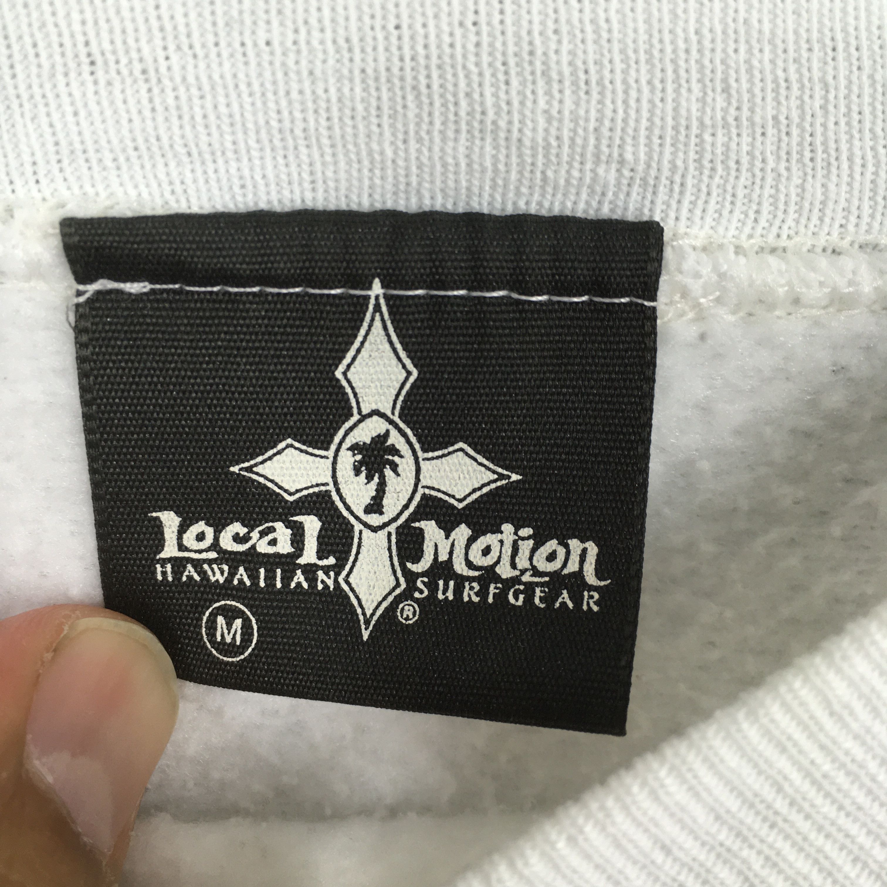 Vintage Vintage 80s Local Motion Surfing White Sweatshirt Medium Size US M / EU 48-50 / 2 - 5 Thumbnail