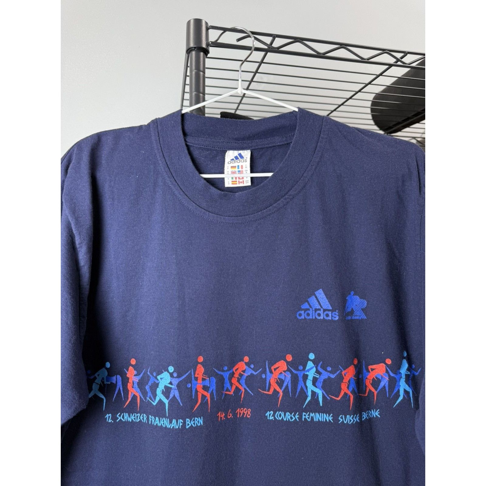 Adidas 💥Rare! Vintage 1998 Adidas Marathon T Shirt Retro Size US M / EU 48-50 / 2 - 2 Thumbnail