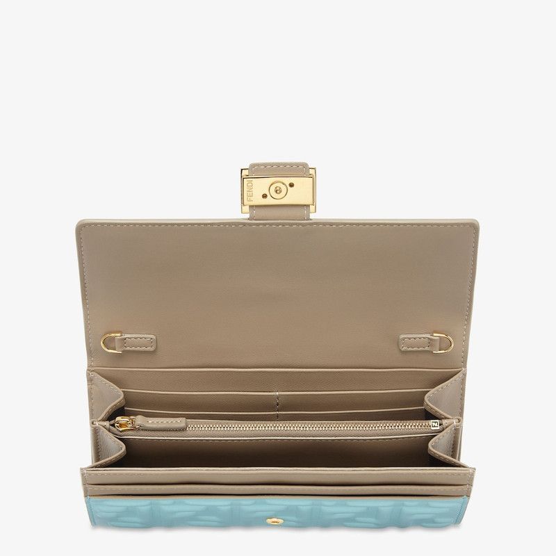 Fendi o1s1wg111225 Size: OS/Continental Wallet With Chain in Blue Size ONE SIZE - 4 Thumbnail