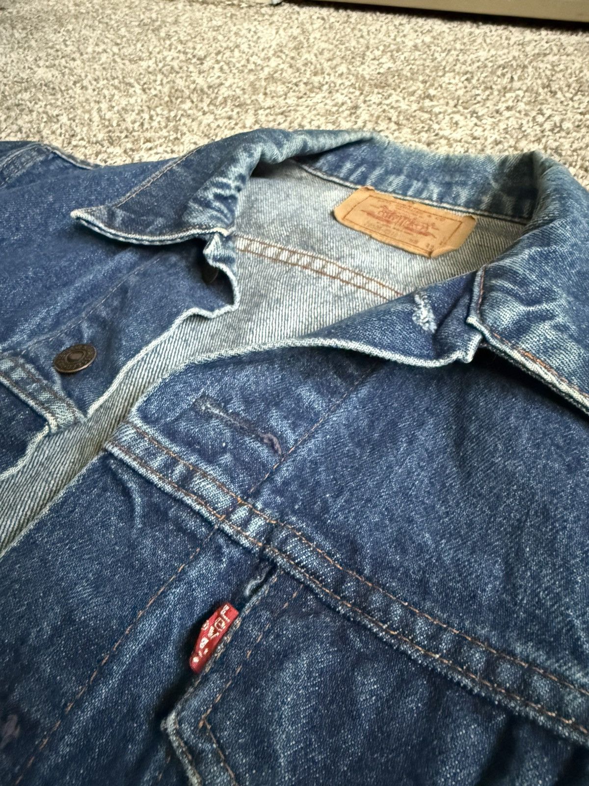 Levi's × Levi's Vintage Clothing × Vintage Vintage Levi's Denim Trucker Jacket Size US S / EU 44-46 / 1 - 5 Thumbnail