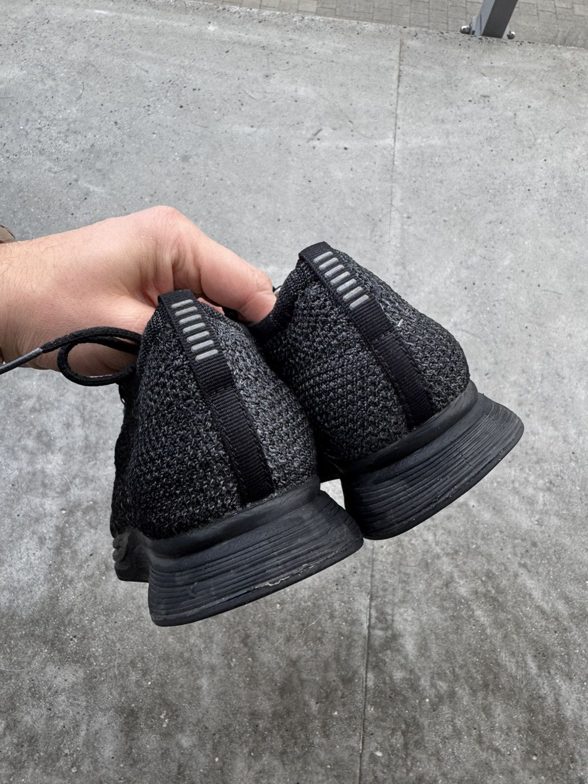 Nike Nike Flyknit Racer Triple Black Streetwear Hype Sneakers Size US 11 / EU 44 - 5 Thumbnail