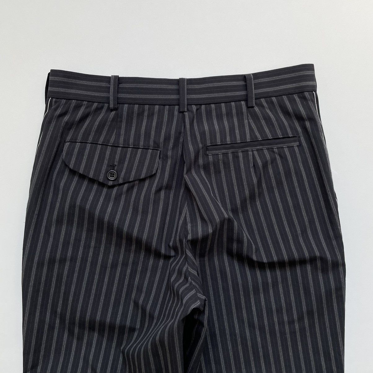 Comme des Garcons S/S 19 Reworked Black/White Pinstripe Pants Size US 30 / EU 46 - 12 Thumbnail