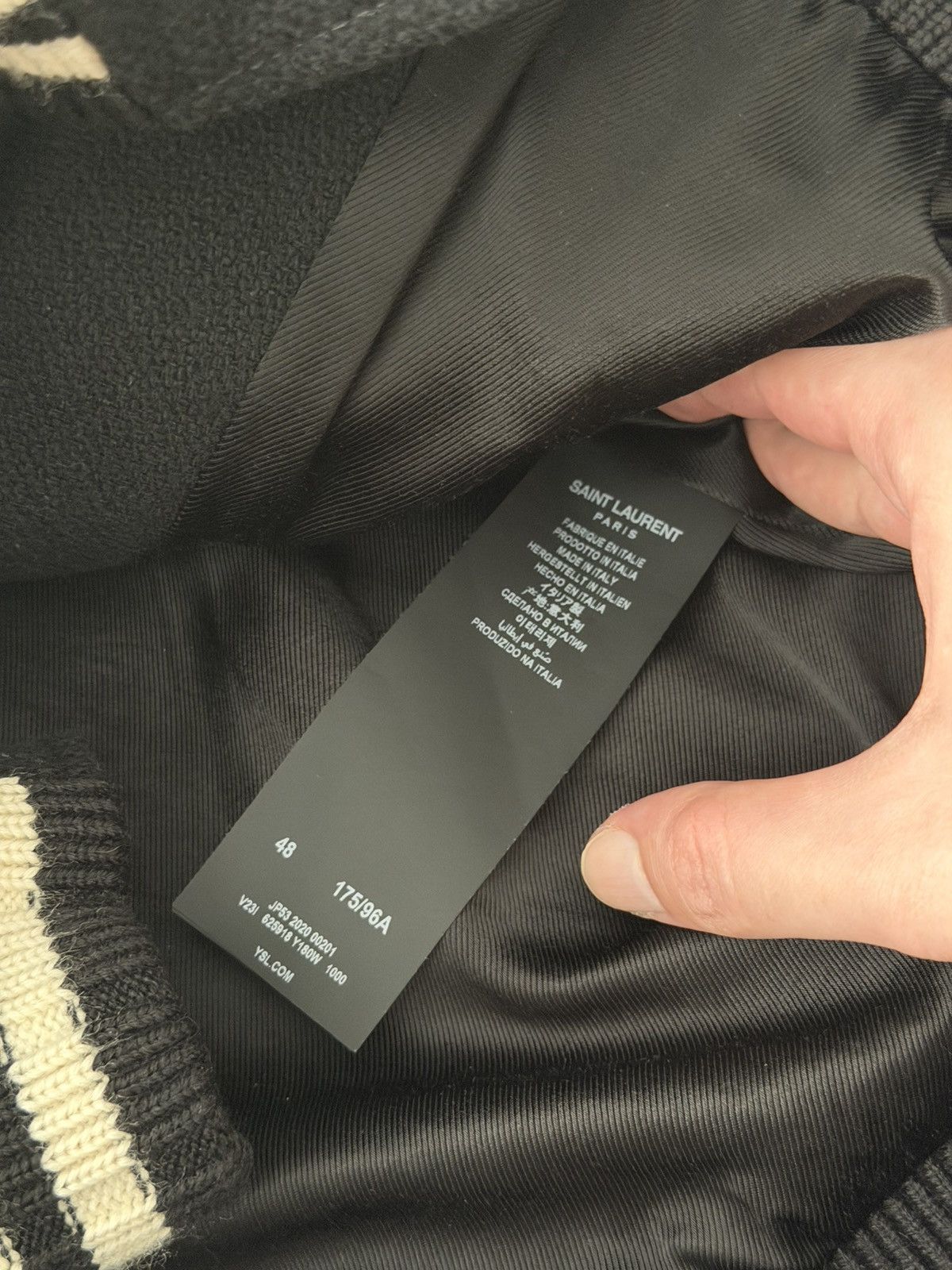 Saint Laurent Paris Saint Laurent Paris Logo Teddy Black Sz. 48 Size US M / EU 48-50 / 2 - 5 Thumbnail