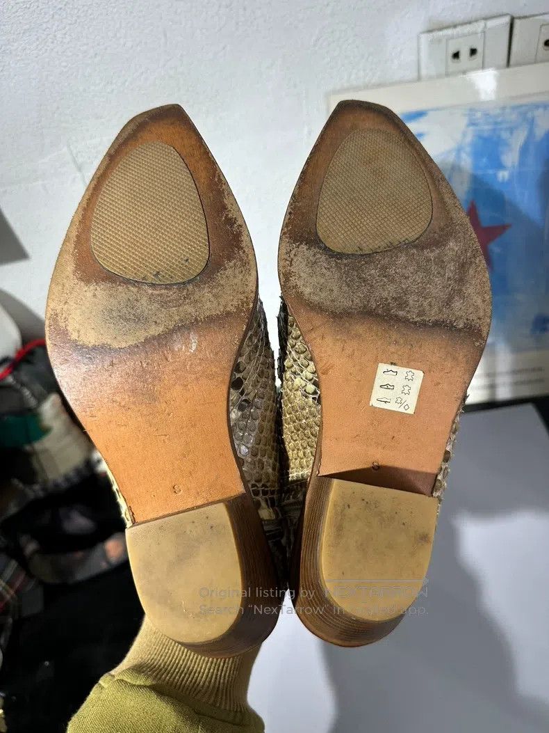 Junya Watanabe Junya Watanabe size M Snake Pattern Studded Pointed Toe Bo Size US 5 / EU 37 - 6 Thumbnail