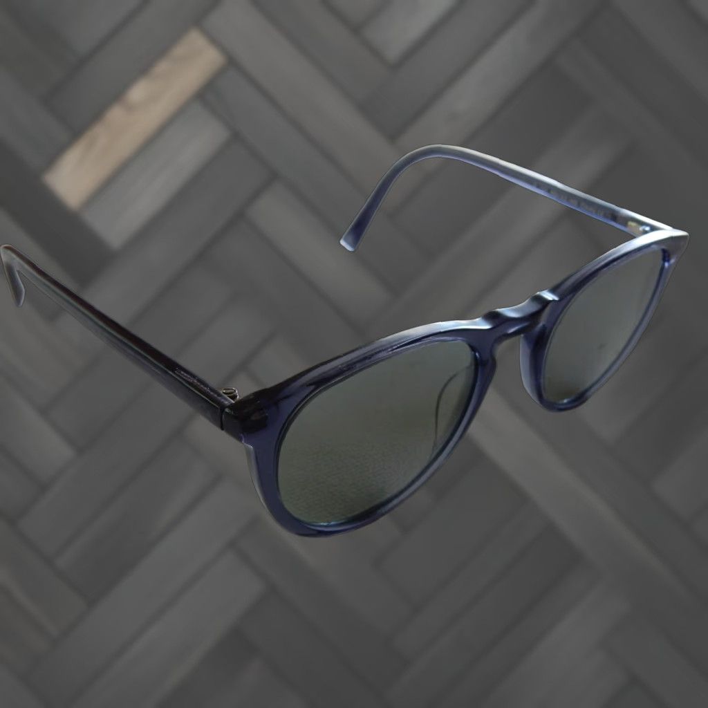 Parker VINTAGE Warby Parker Blue Sunglasses Frames Only Adult Unisexー49mm 22x145 Haskell Keyhole Size ONE SIZE - 1 Thumbnail