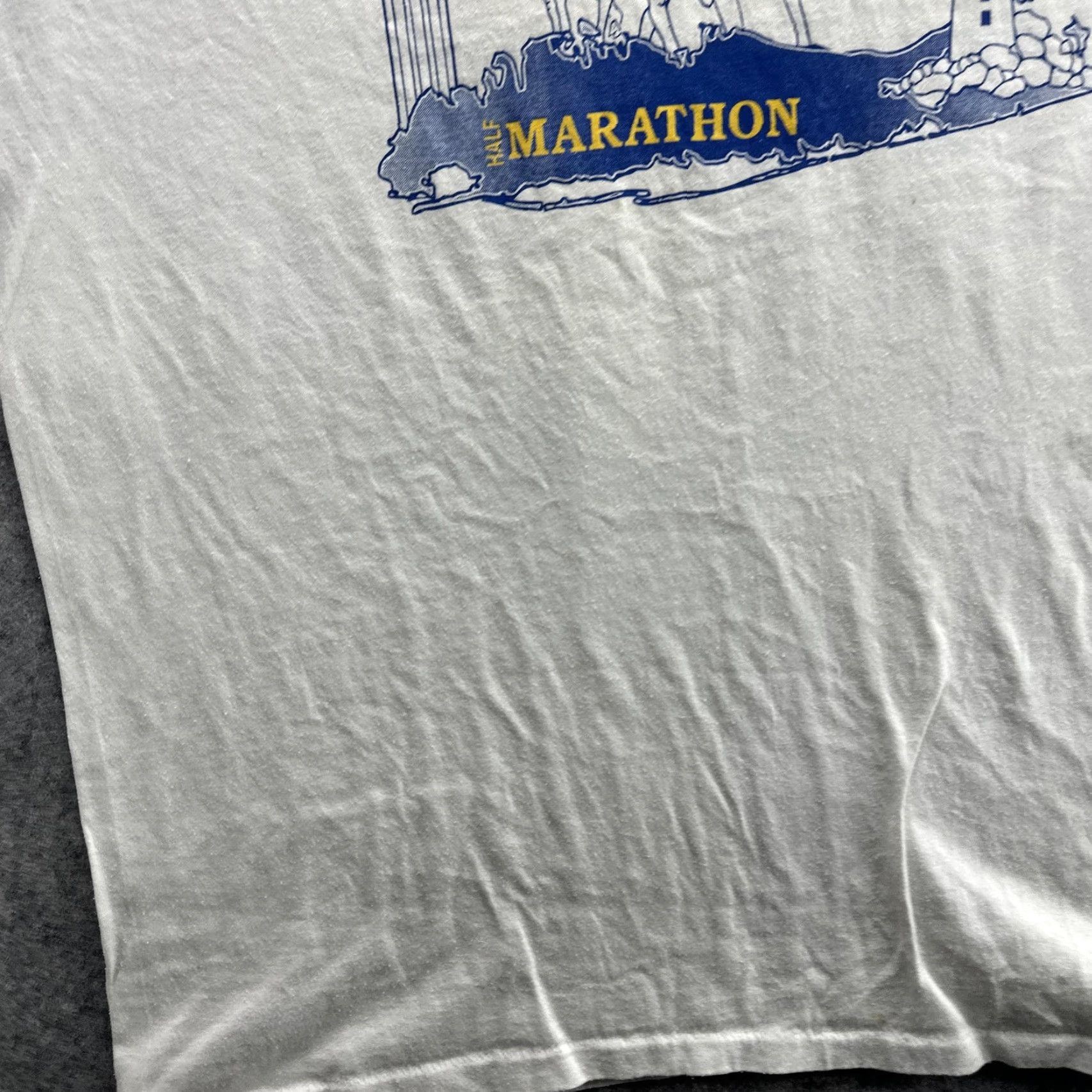 Vintage VINTAGE Oneita Suffolk County Half Marathon Shirt Mens XL White Short Sleeve Graphic Print Run Nike Allstate MetLife USA 90s Size US XL / EU 56 / 4 - 4 Thumbnail