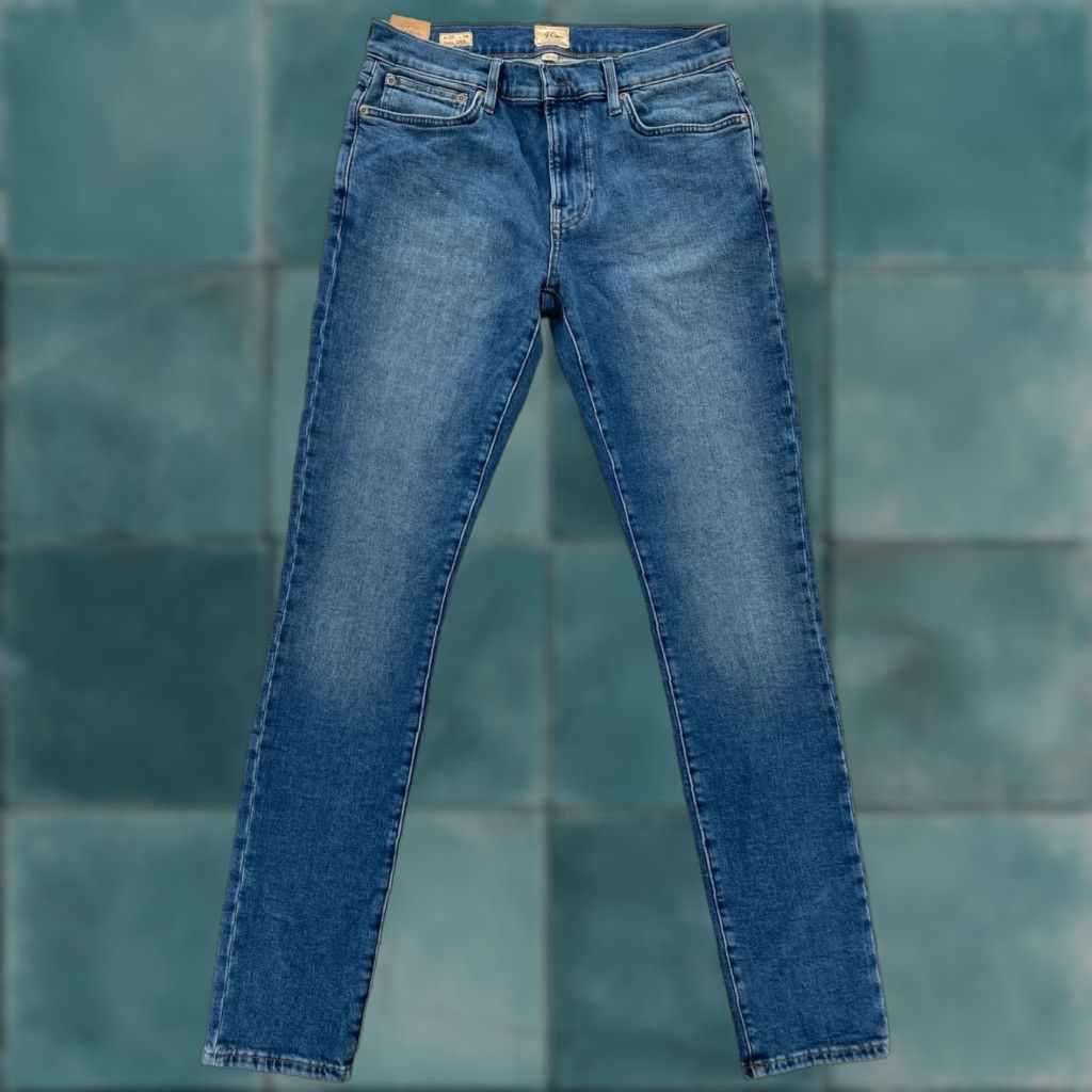 J.Crew J.CREW 250 Jeans Mens 33x34 Slim Fit Tapered Blue Denim Preppy Read Size US 33 - 1 Thumbnail