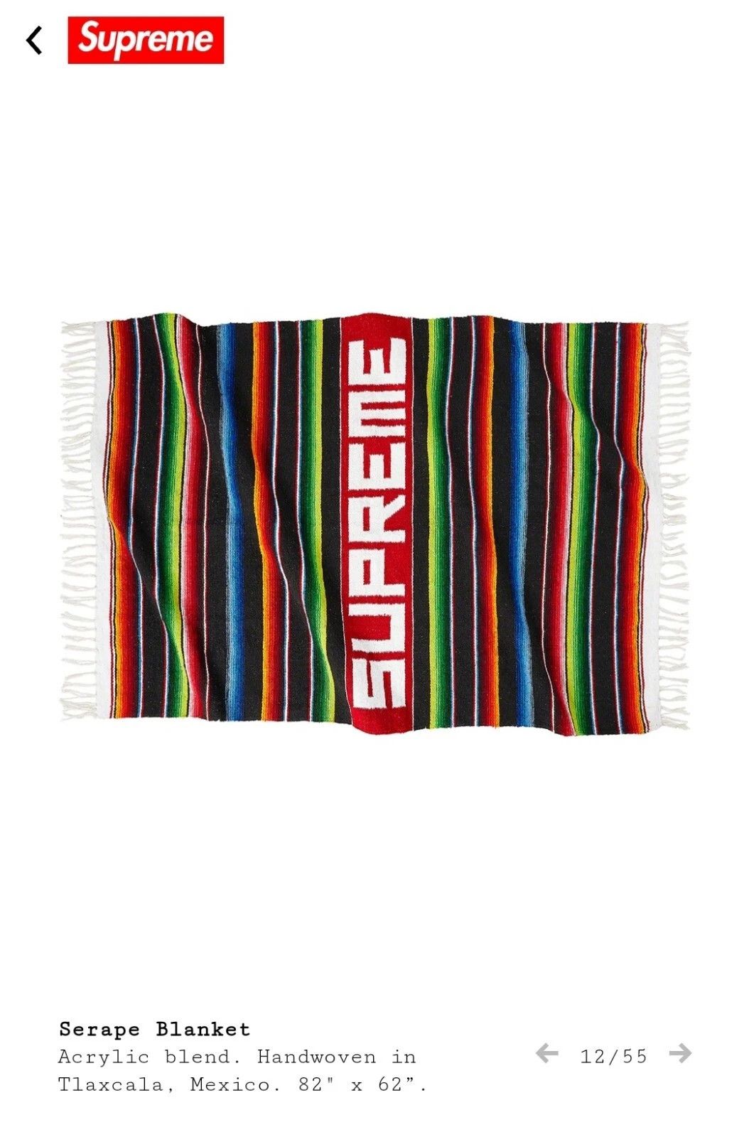 Supreme Supreme Virgin Mary Blanket | Grailed