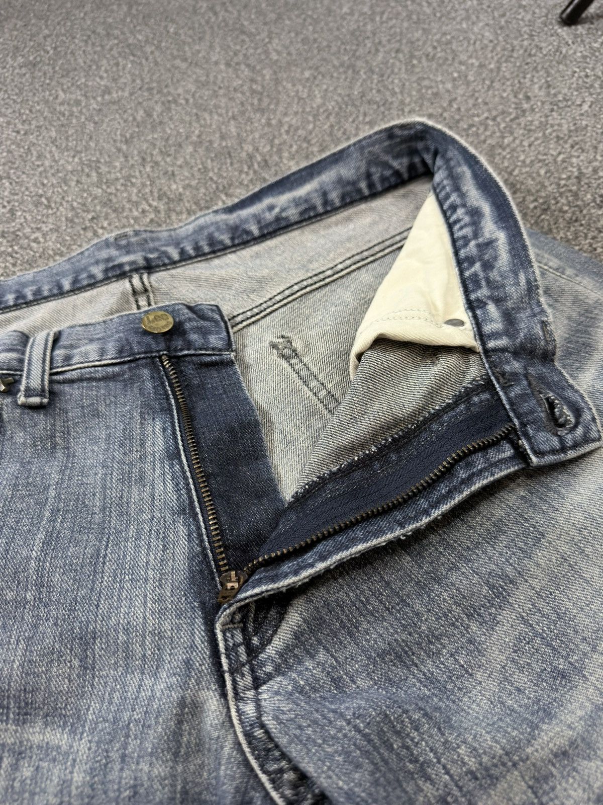 Lee × Number (N)ine Vintage 90s Japanese Denim Lee Distressed Faded Wash Jeans Size US 33 - 13 Thumbnail