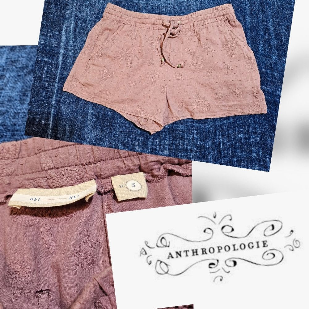 Anthropologie Anthropologie Hei Hei Lilac Purple Embroidered Pull On Shor Size 26" / US 2 / IT 38 - 1 Thumbnail