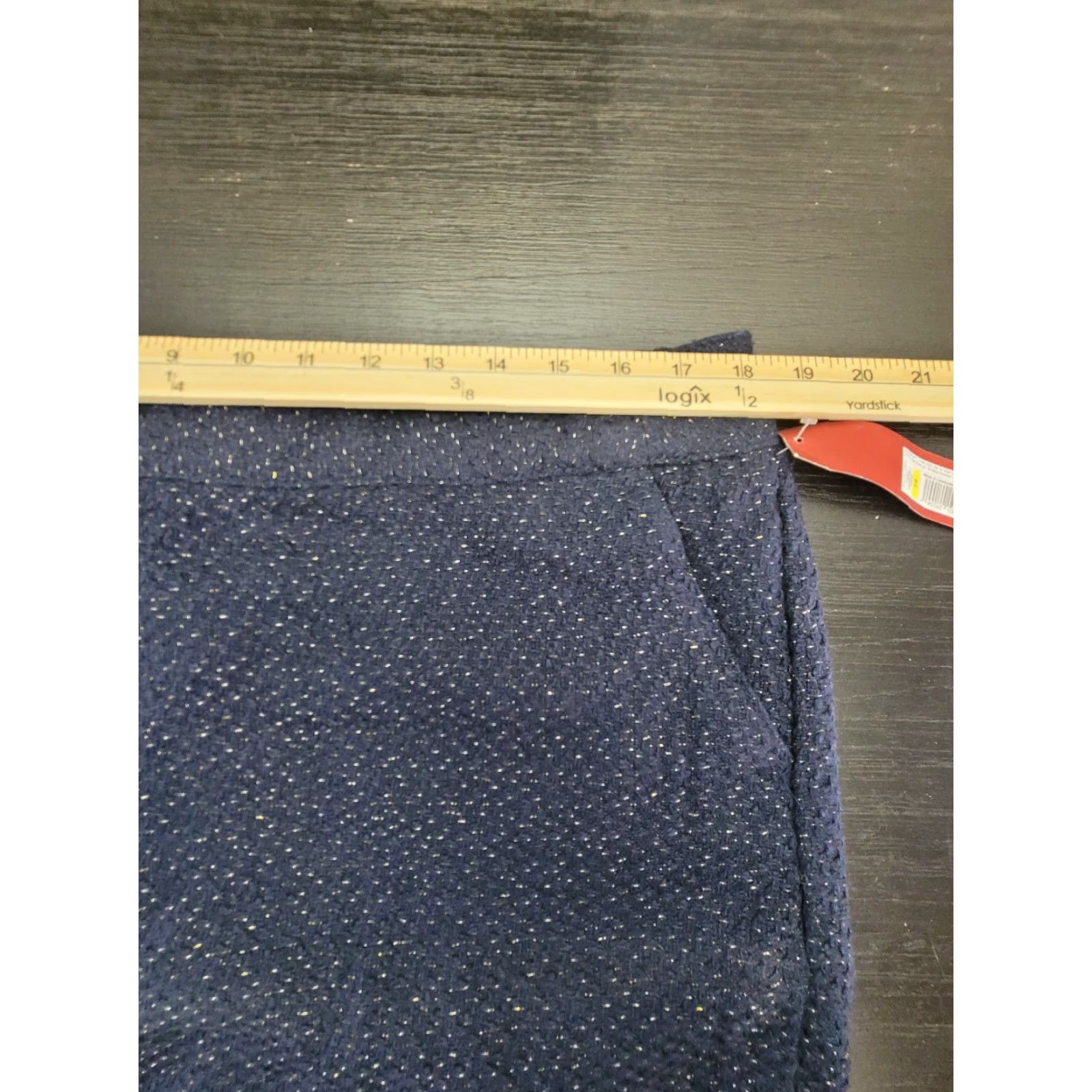 Merona Merona Skirt Navy Gold Shimmer NWTs Size 14 Women Blue Pockets Zipper Size 36" / US 14 / IT 50 - 6 Thumbnail