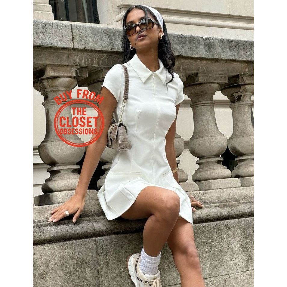 Zara ZARA White Fitted Mini Dress NWT Size M / US 6-8 / IT 42-44 - 14 Thumbnail