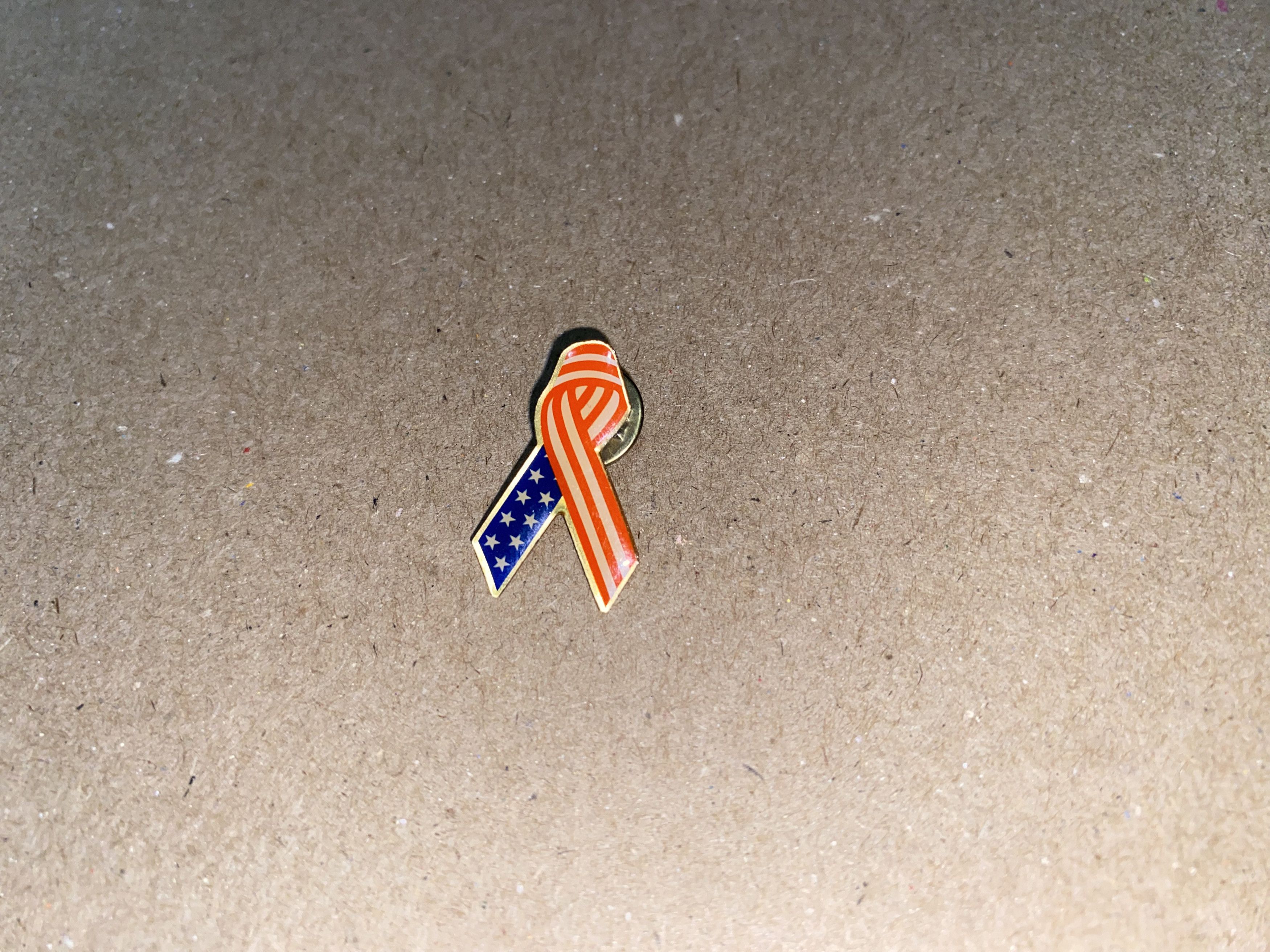 Other USA United States America US American Flag Ribbon Enamel Pin Size ONE SIZE - 2 Thumbnail