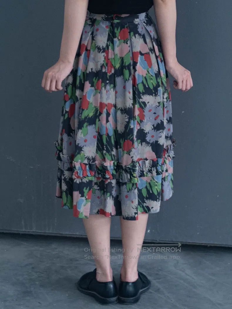 Comme des Garcons Comme Des Garcons size S Floral silhouette skirt Size 23" - 6 Thumbnail