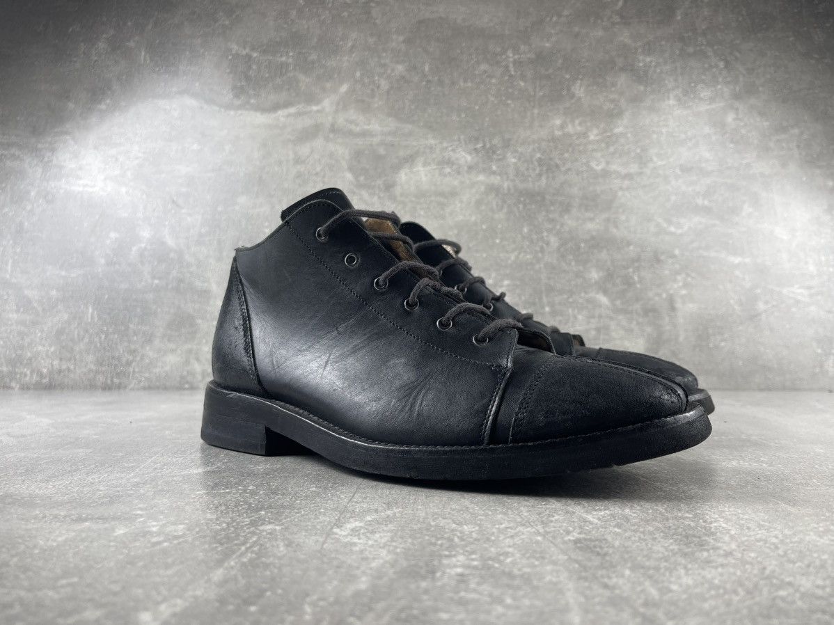 Other Avant Garde Vintage Black Leather Derby Boots Italian Made Size US 8 / EU 41 - 2 Thumbnail
