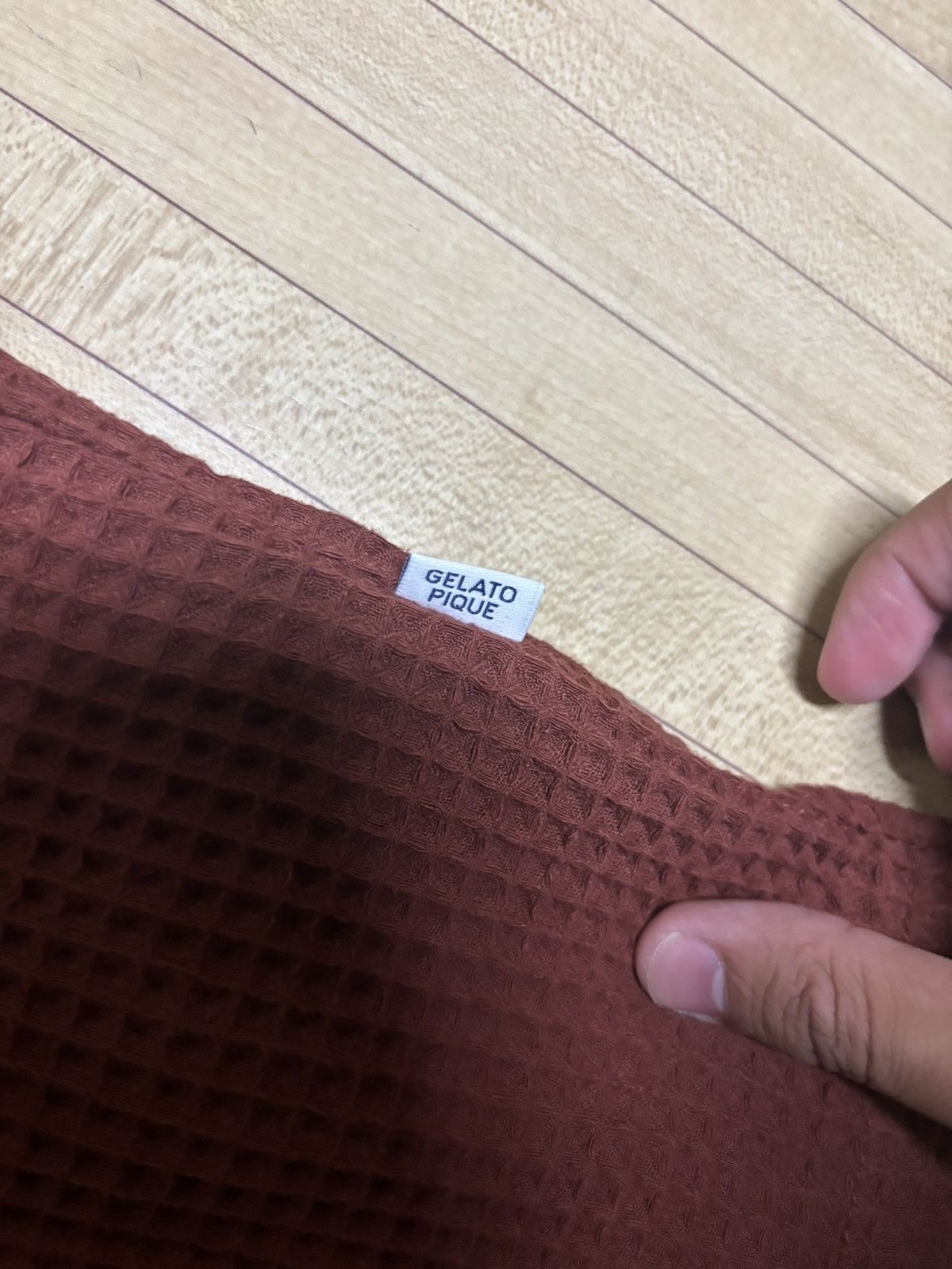 Japanese Brand Gelato Pique Textured Button Up Size US M / EU 48-50 / 2 - 3 Thumbnail