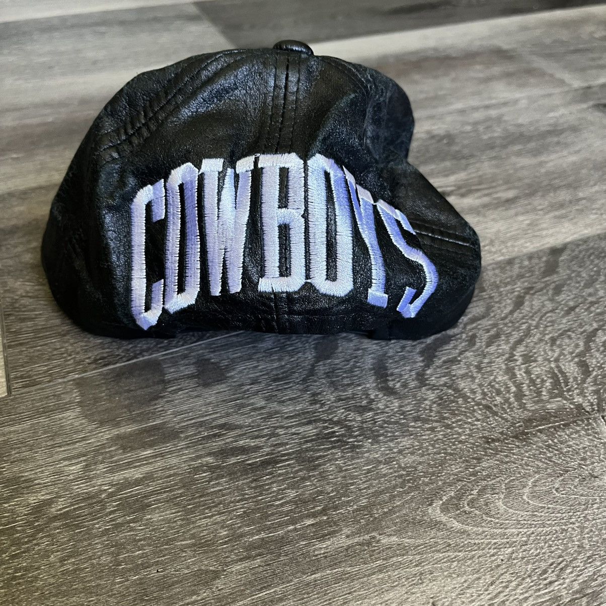NFL × Vintage Vintage 1990s NFL Dallas Cowboys Pleather Star SnapBack Hat Size ONE SIZE - 2 Thumbnail