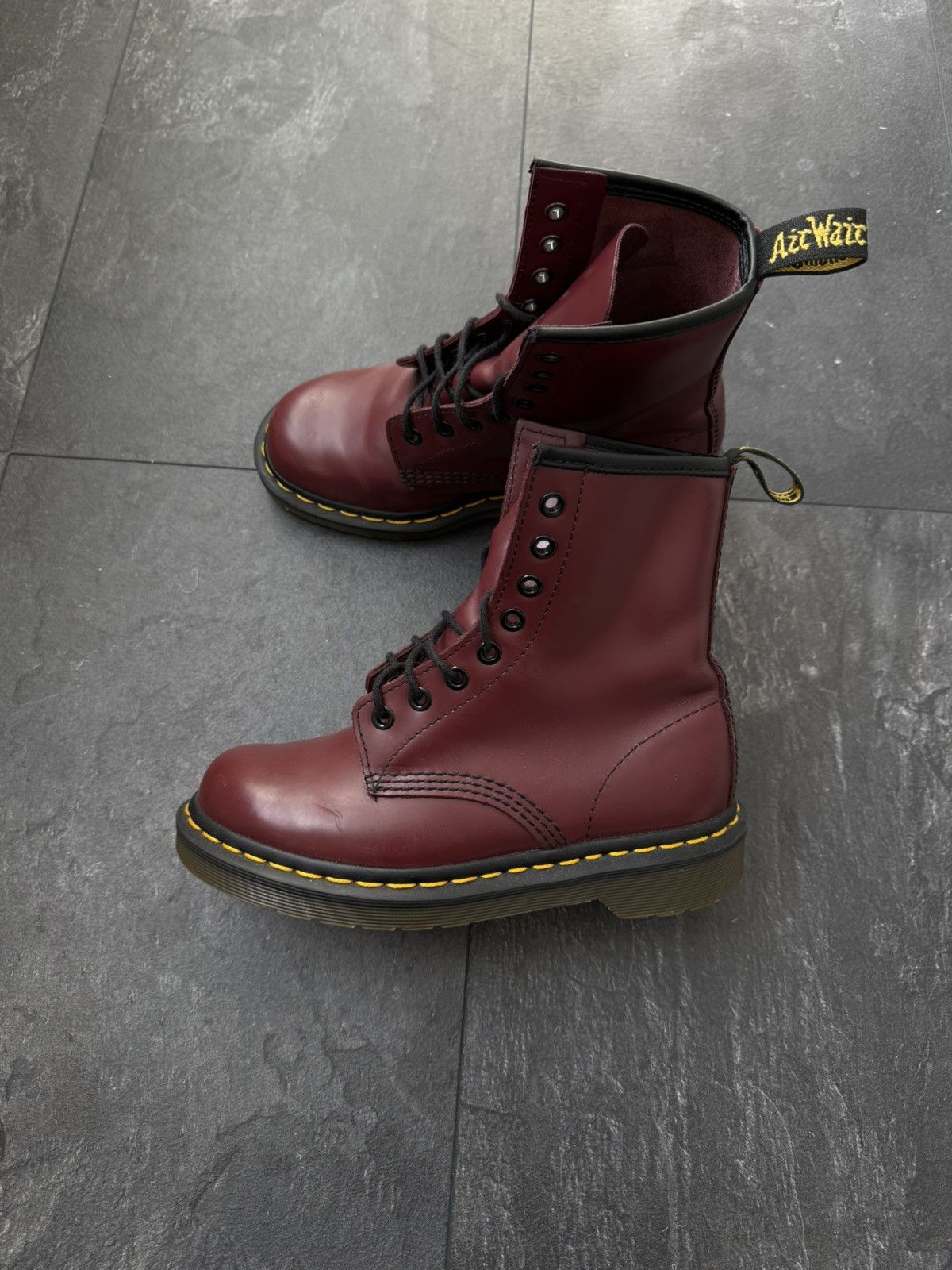 Dr. Martens × Vintage Dr Martens 1460 Vintage Boots Shoes Cherry Red Smooth Size US 5 / IT 35 - 7 Thumbnail