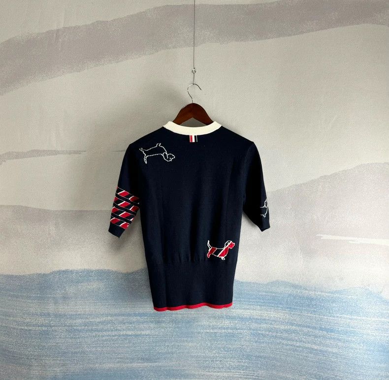 Thom Browne Thom Browne Short sleeves with a blue puppy pattern Size US S / EU 44-46 / 1 - 3 Thumbnail
