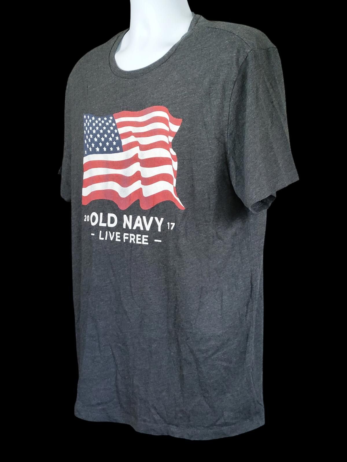 Old Navy Old Navy Men's Short Sleeve T-Shirt with American Flag Print Size US XL / EU 56 / 4 - 5 Thumbnail