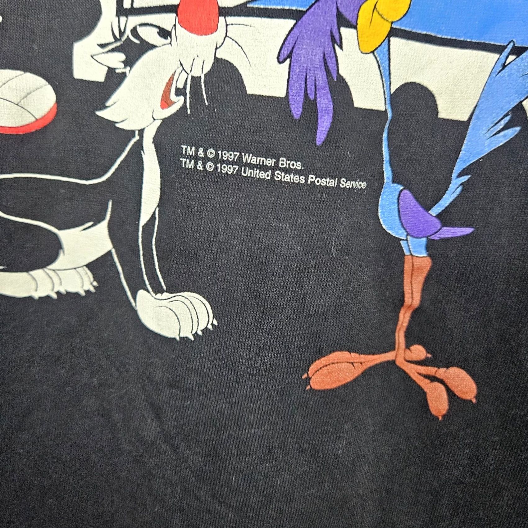 Vintage Looney Tunes Unisex Adult Black Bugs Bunny Graphic Tee Sz S/M - Vintage Size S / US 4 / IT 40 - 6 Thumbnail