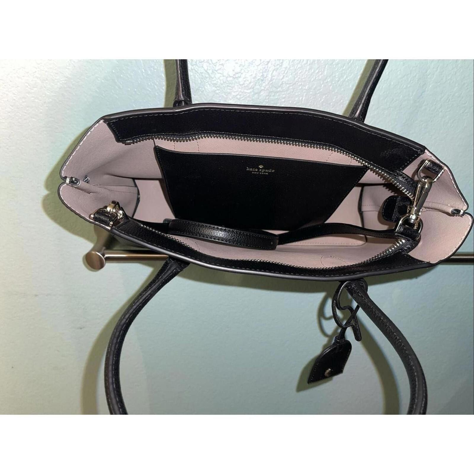 Other Stylish Black Leather Handbag by Kate Spade Size ONE SIZE - 8 Thumbnail