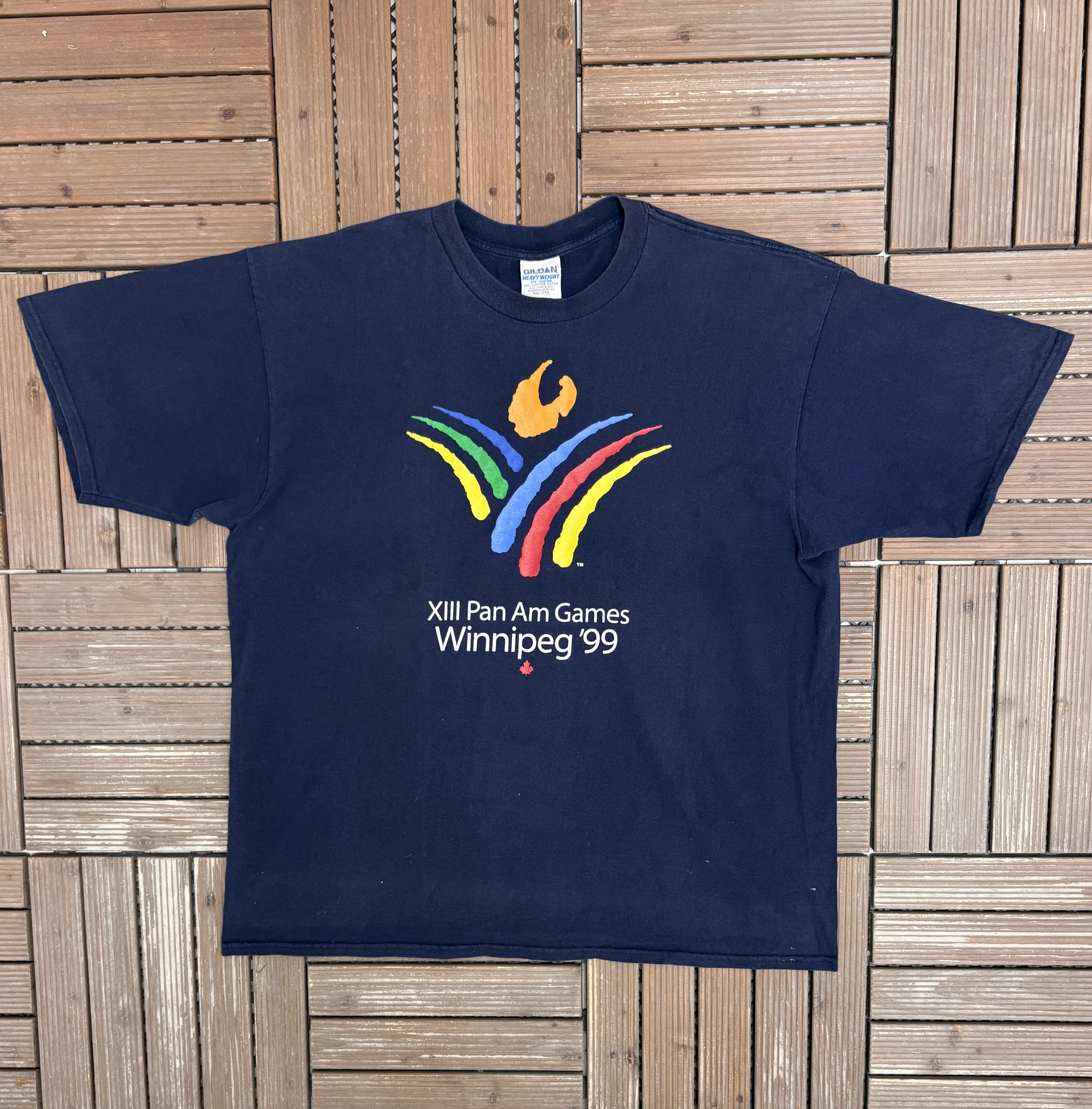 Vintage Winnipeg Pan-Am Games '99 Vintage Blue T-Shirt Tee Size US XXL / EU 58 / 5 - 1 Thumbnail