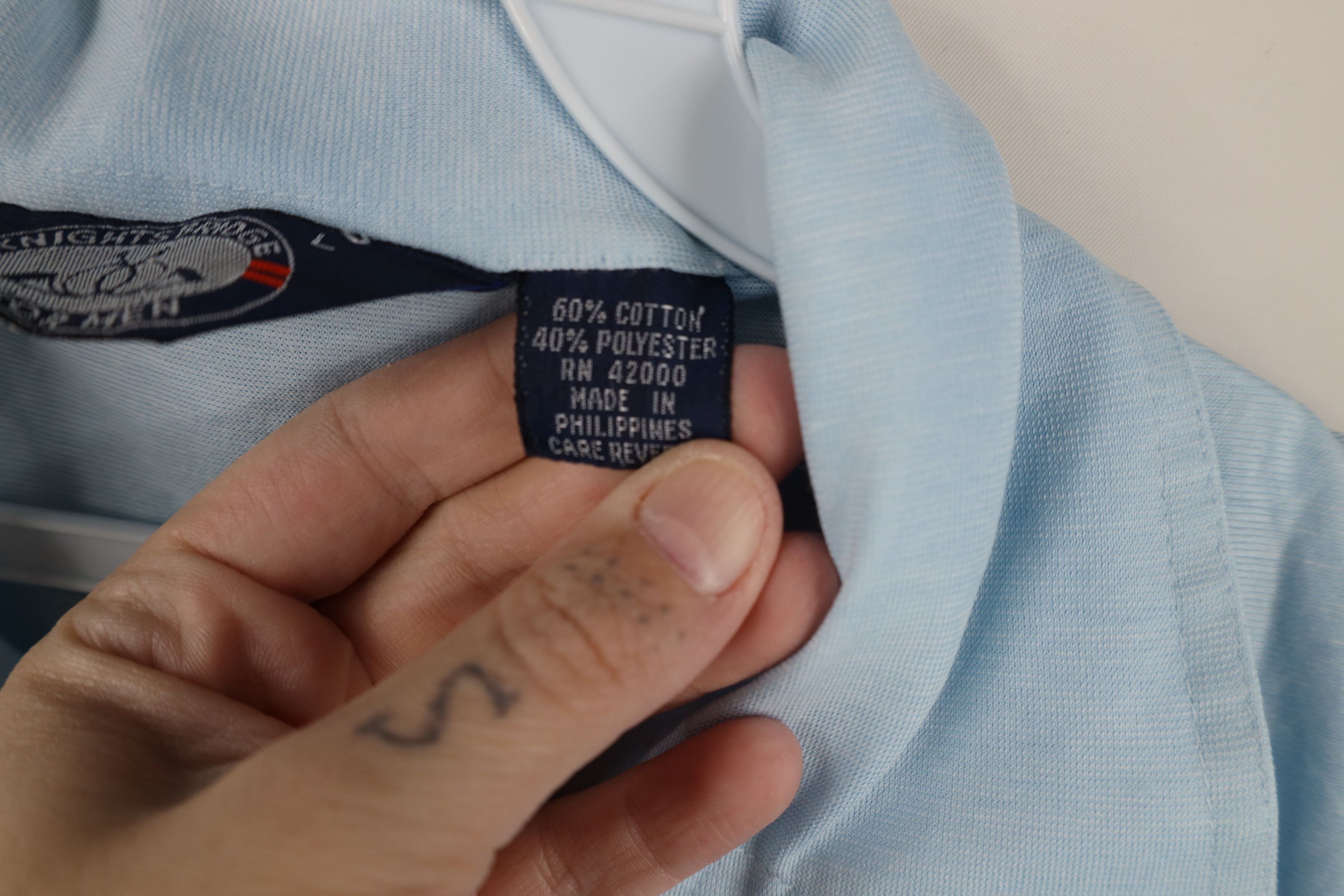 Vintage Vintage 70s Streetwear Knit Collared Golf Polo Shirt Blue Size US L / EU 52-54 / 3 - 12 Thumbnail