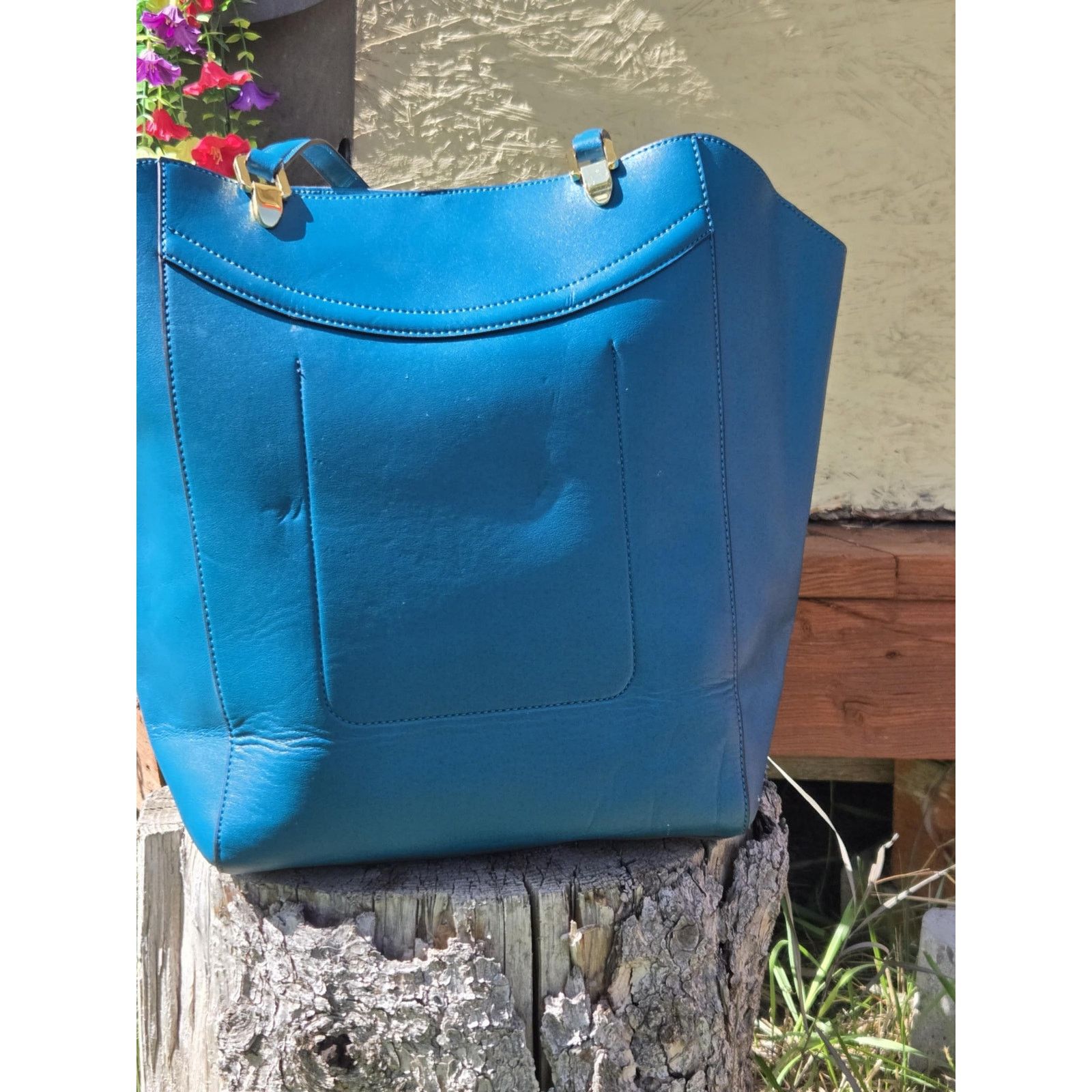 Ralph Lauren Ralph Lauren teal large leather tote Size ONE SIZE - 2 Thumbnail